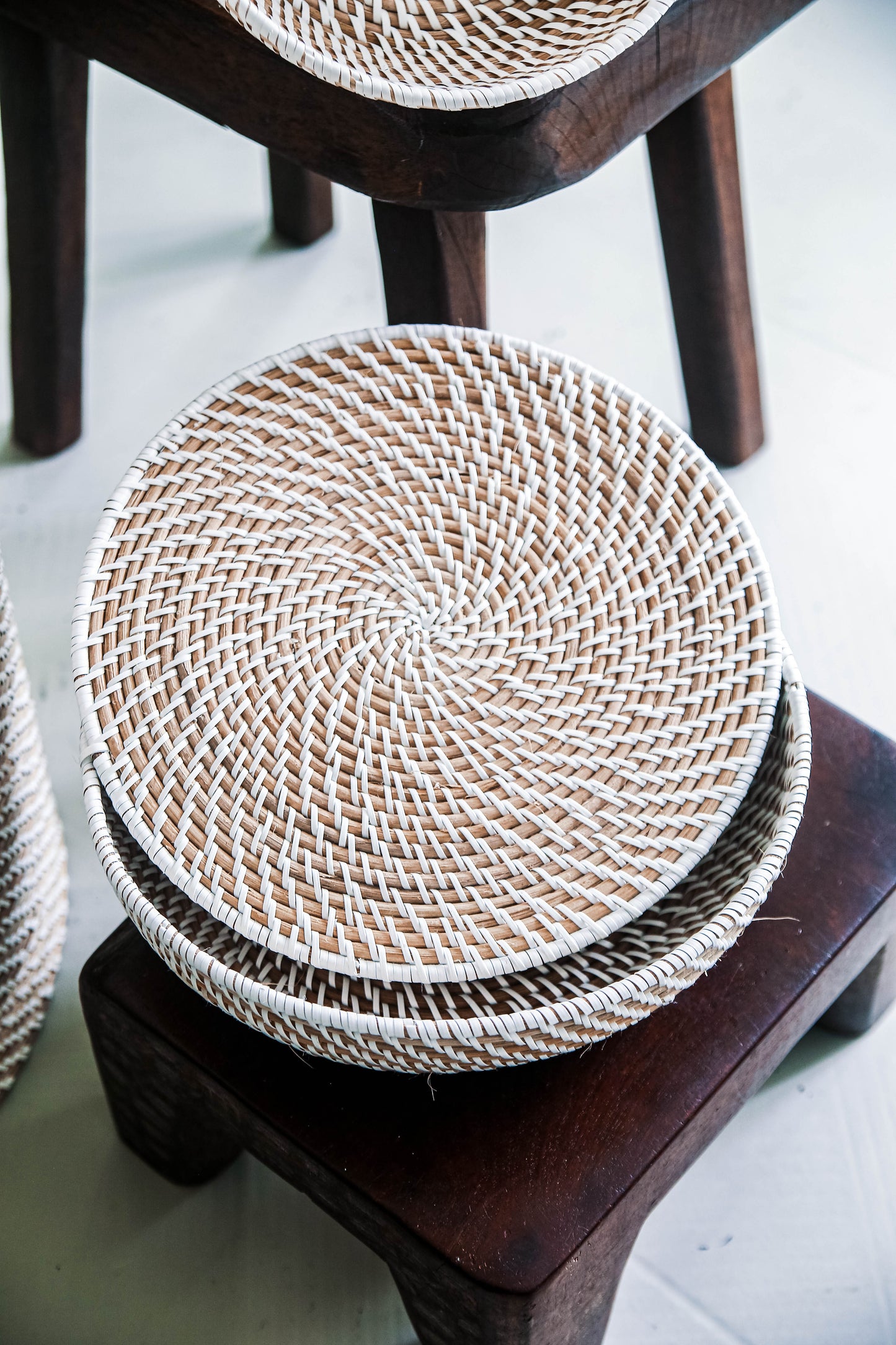 Covered Round Basket