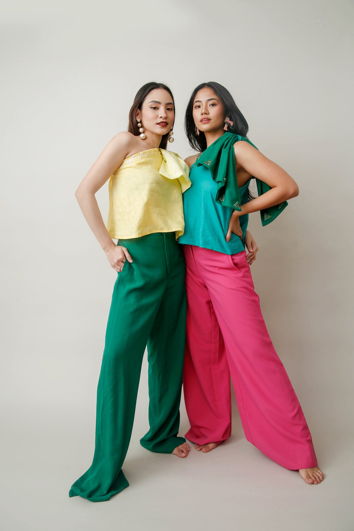Gabriela Blouse with Huge Ribbon Accent in Yellow