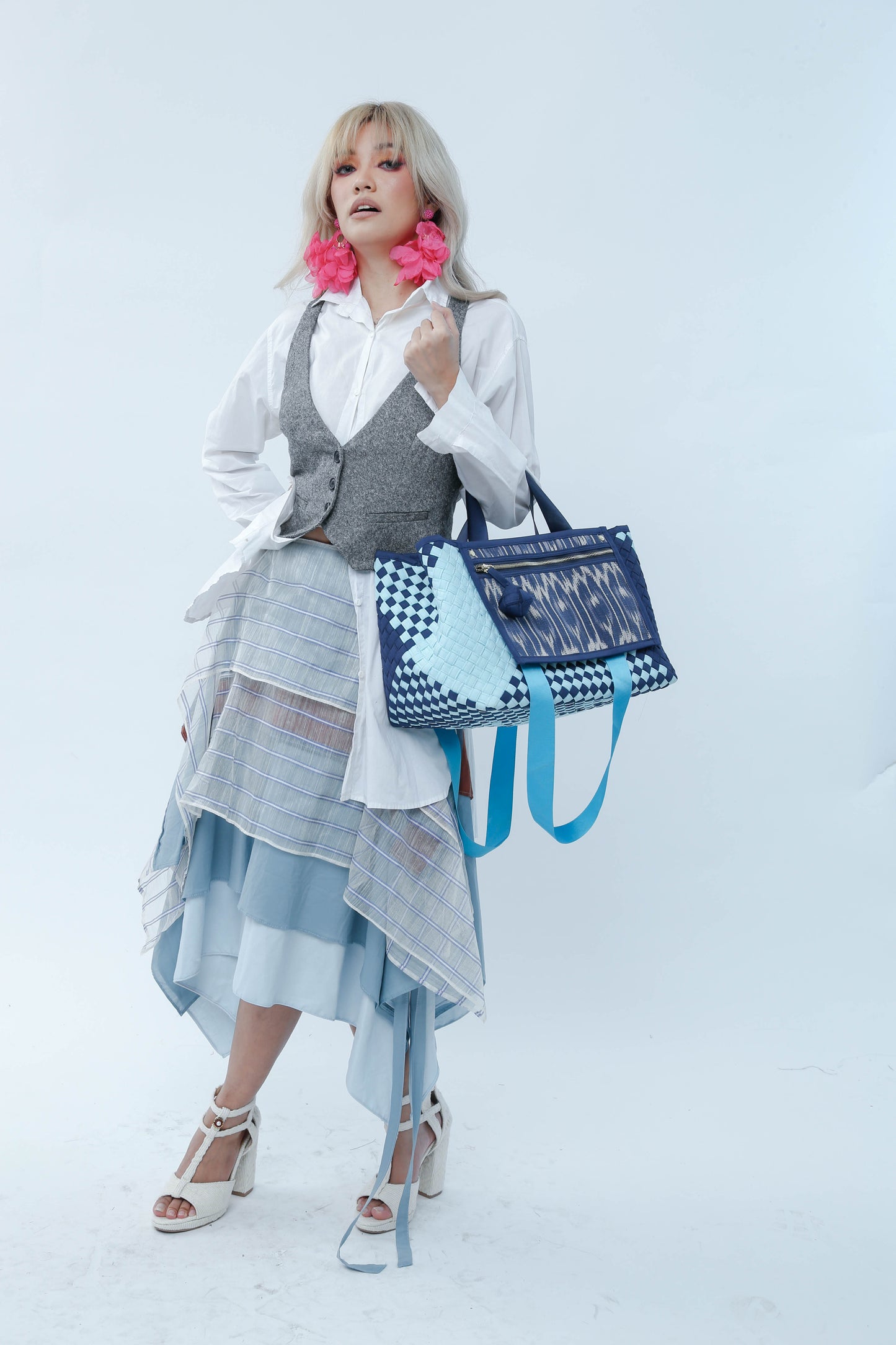 Manila Bag in Blue: Handwoven Handmade Tote Bag