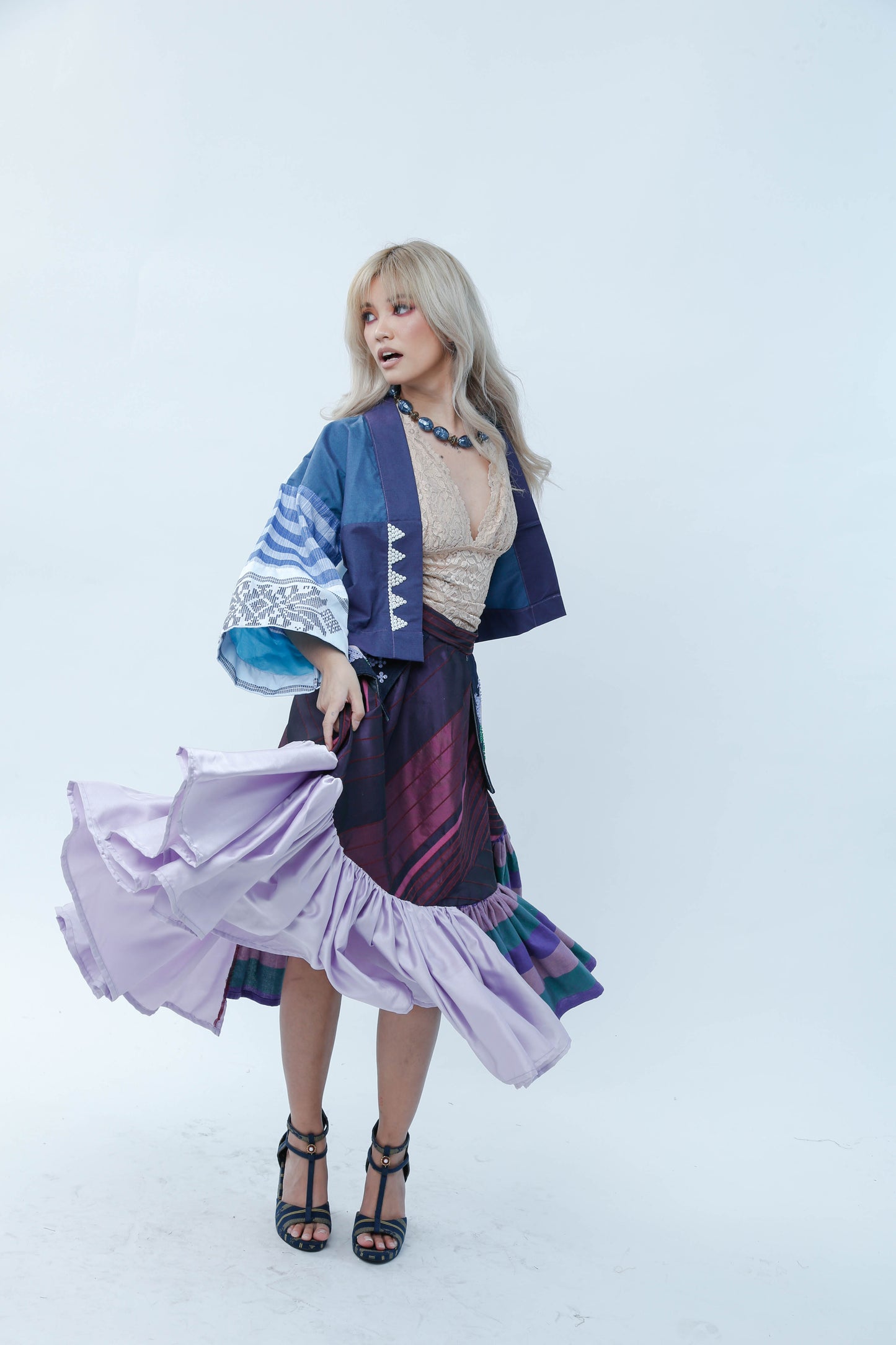 Ube Manila Skirt with Yakan Pockets
