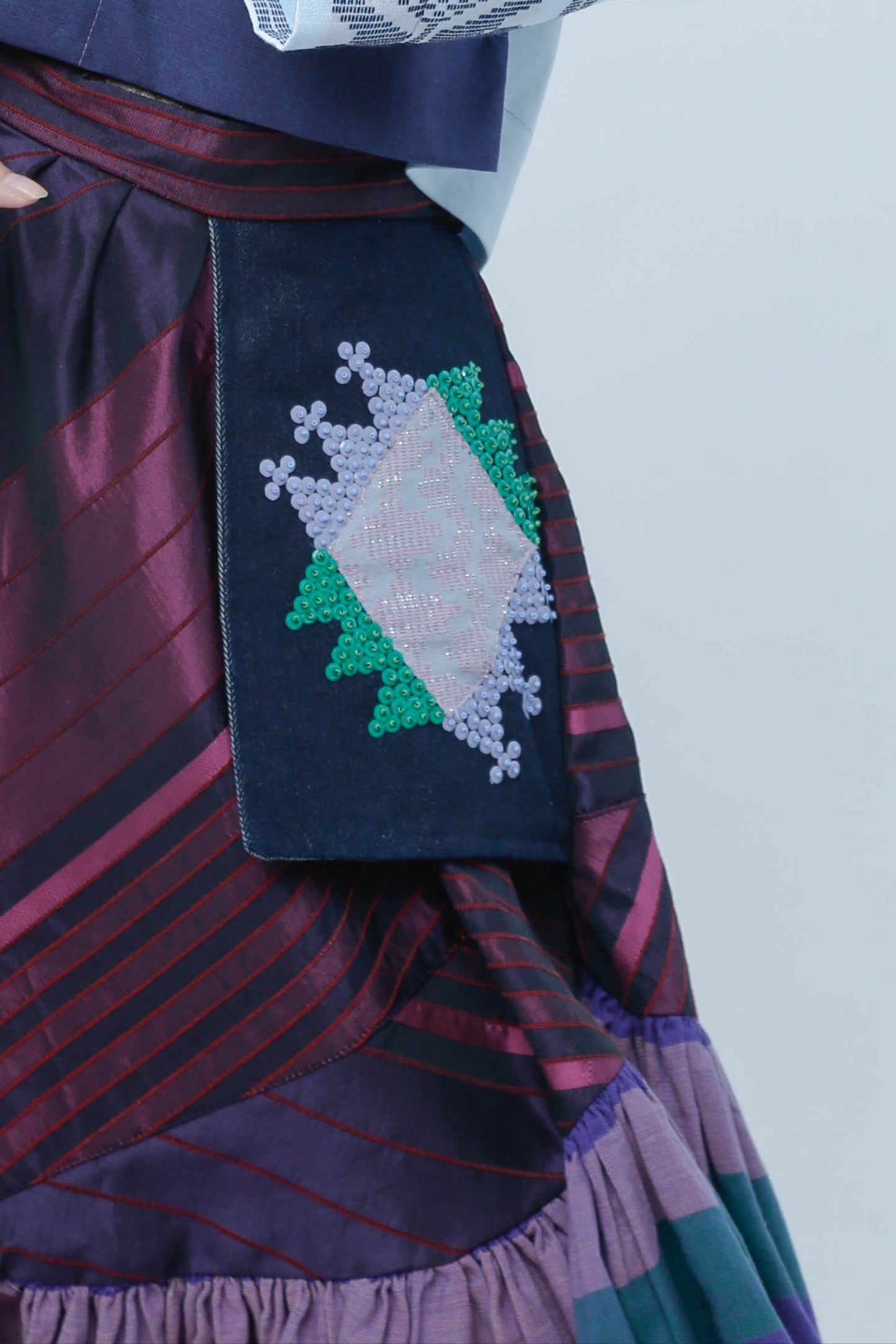 Ube Manila Skirt with Yakan Pockets