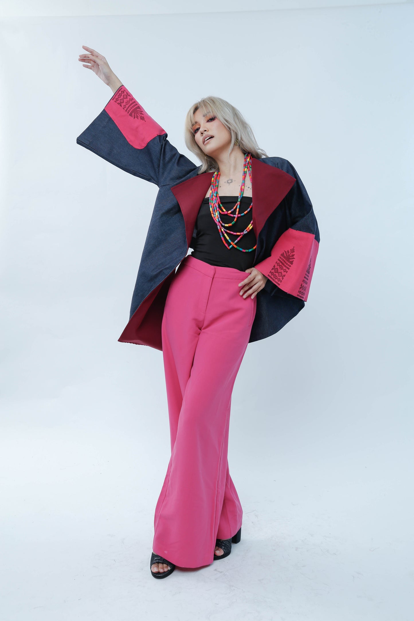 Kabogera Blazer in Pink Cotton Inaul