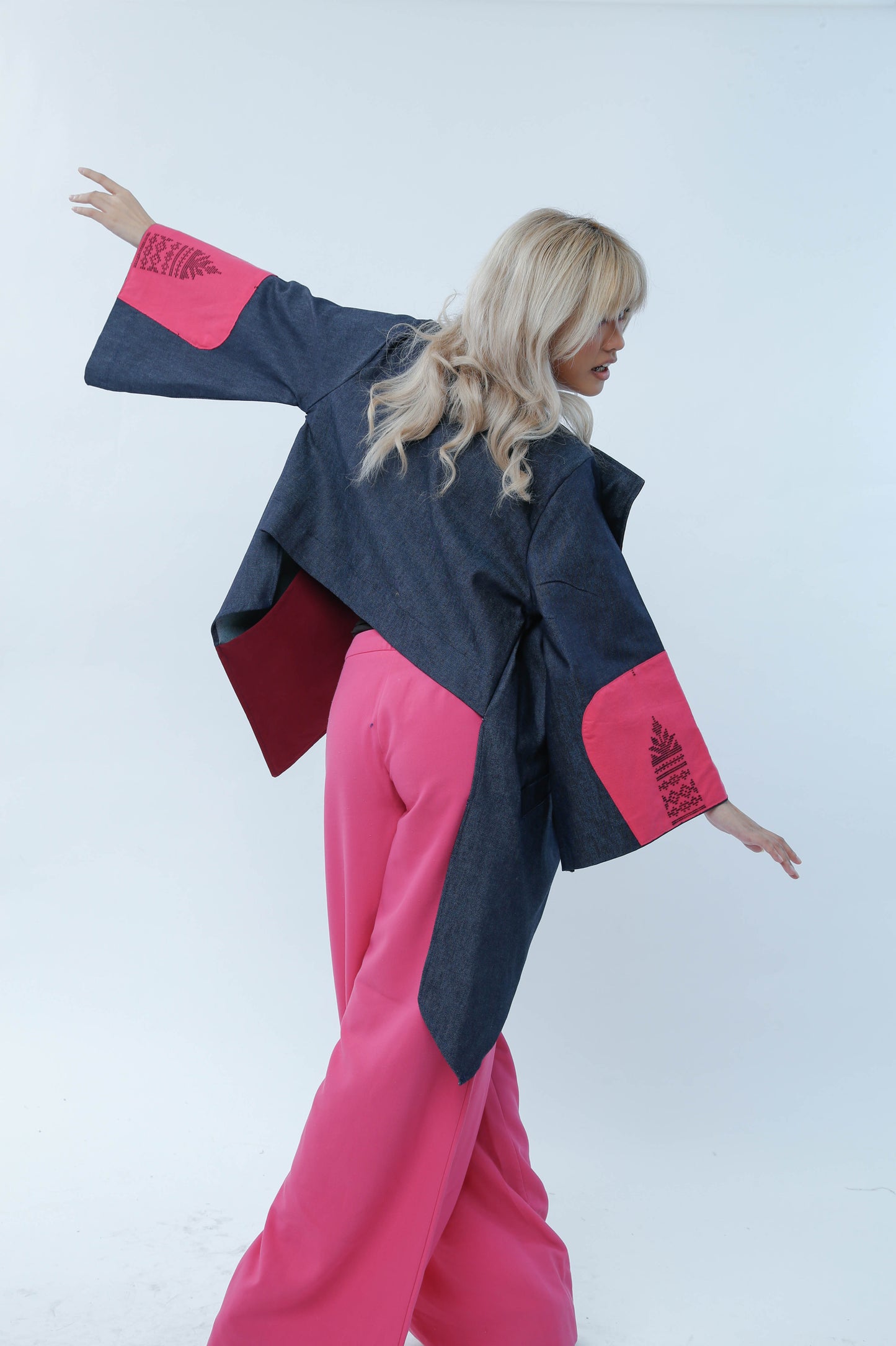 Kabogera Blazer in Pink Cotton Inaul