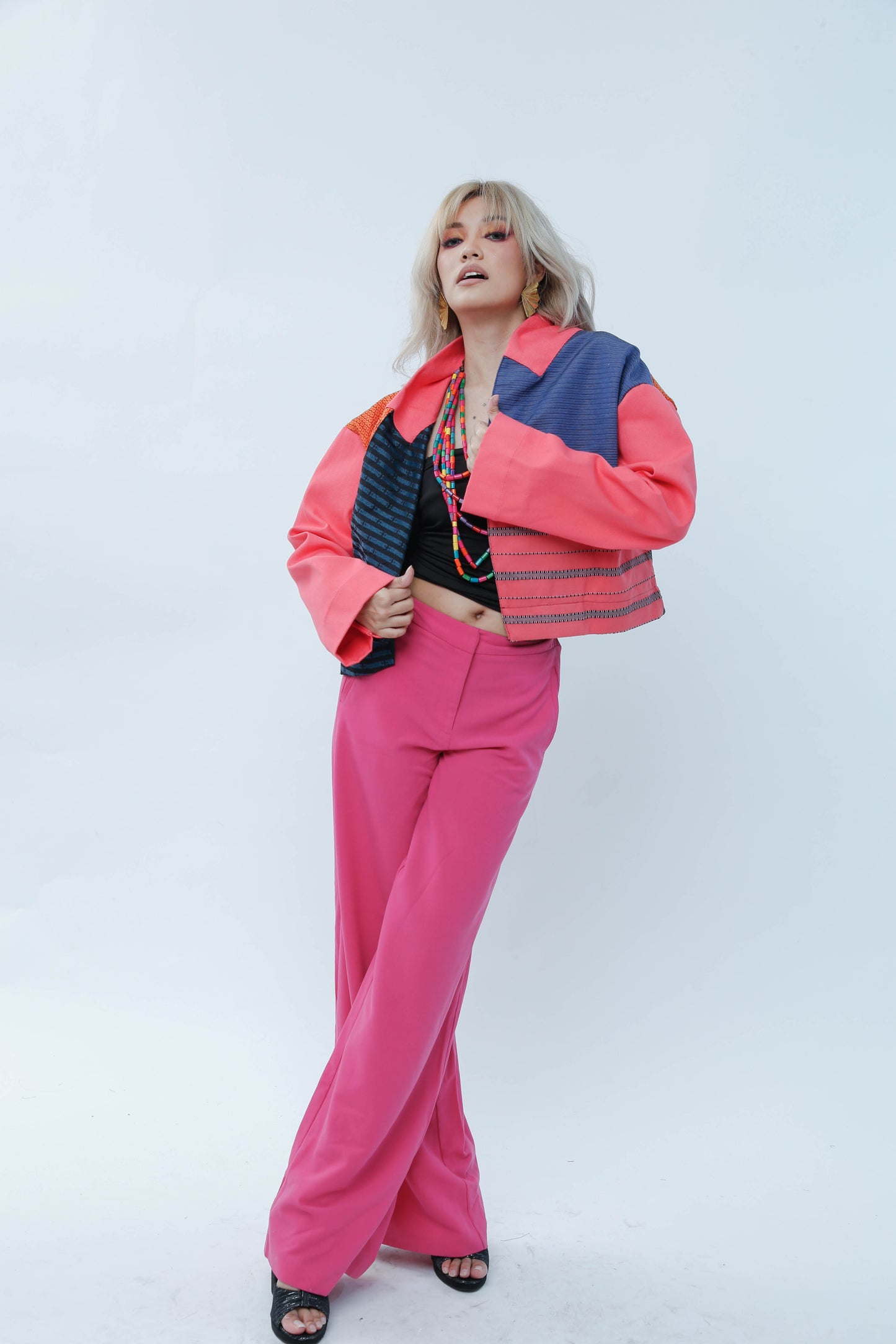 Rockstar Jacket in Salmon Green with Kalinga