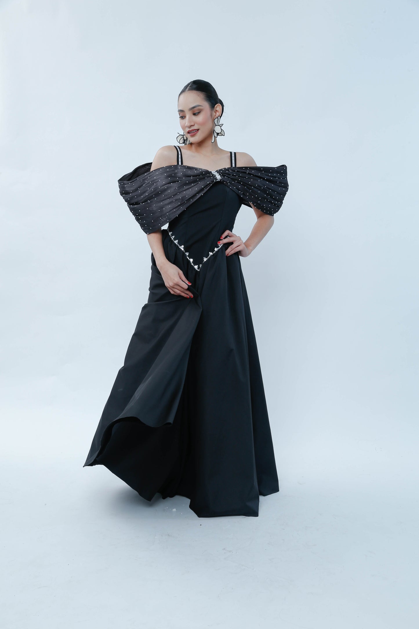 Best Actress Long Gown Black