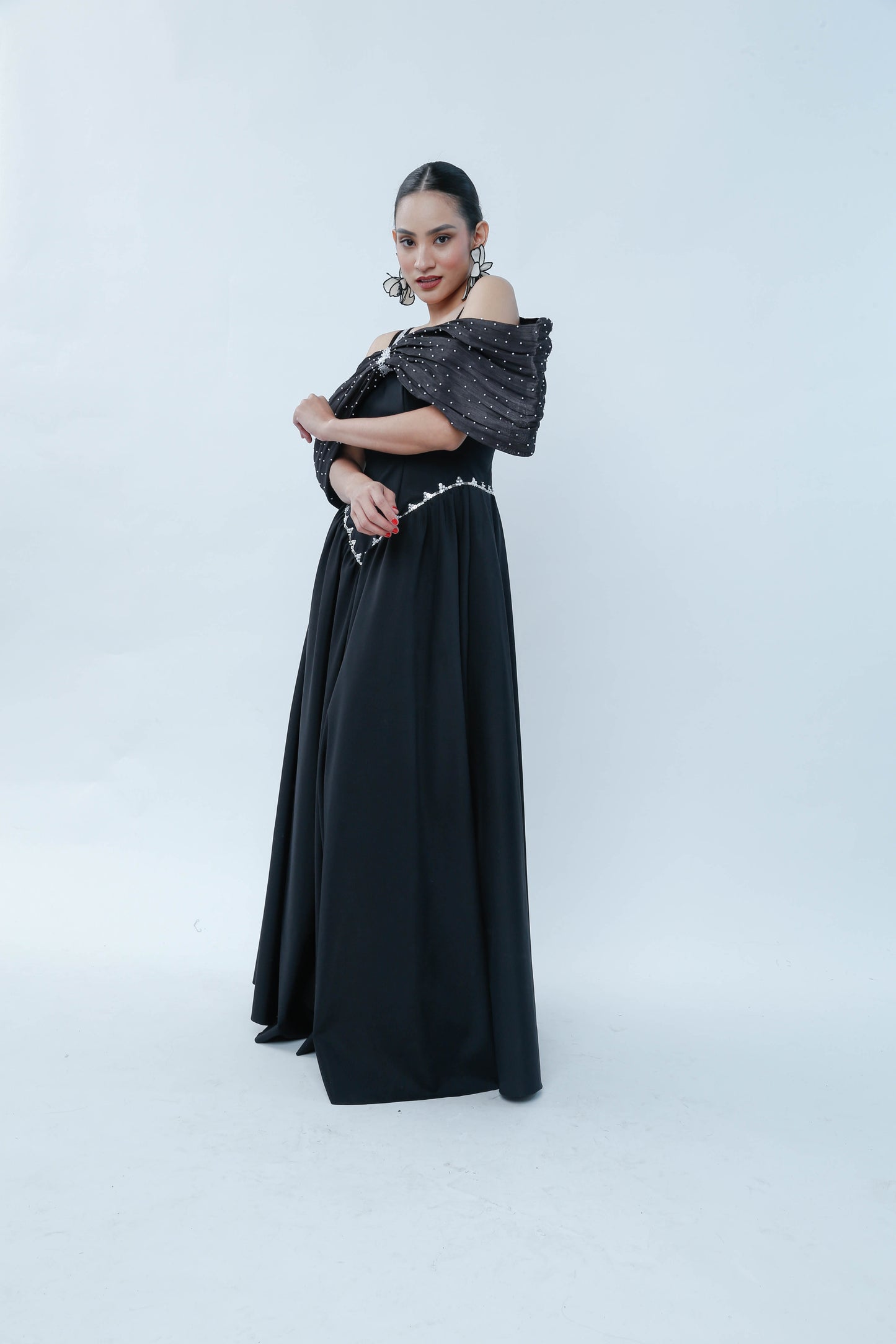Best Actress Long Gown Black