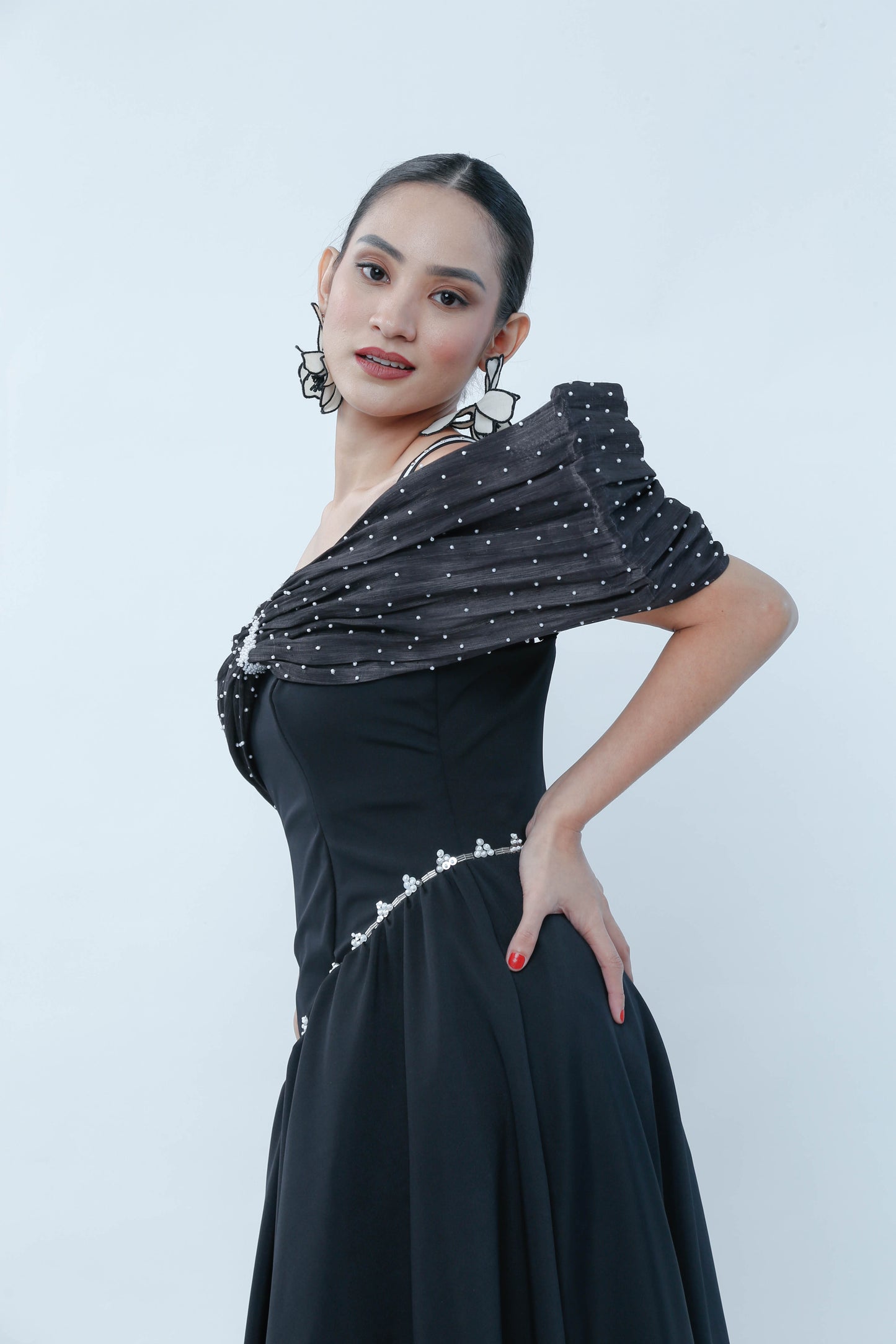 Best Actress Long Gown Black