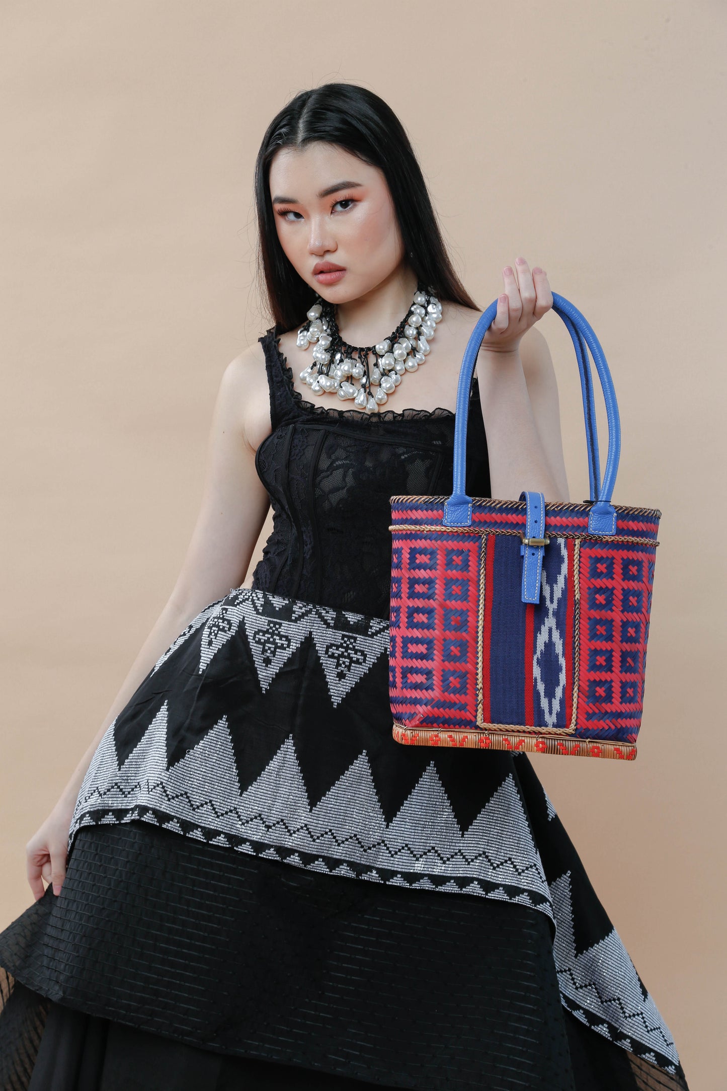 Detalye Bamboo Bag by the Teduray Tribe with Cow Leather