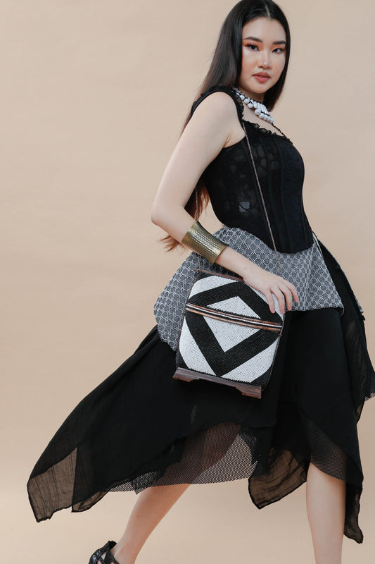 Detalye Fully Beaded Palawan Bamboo Bag