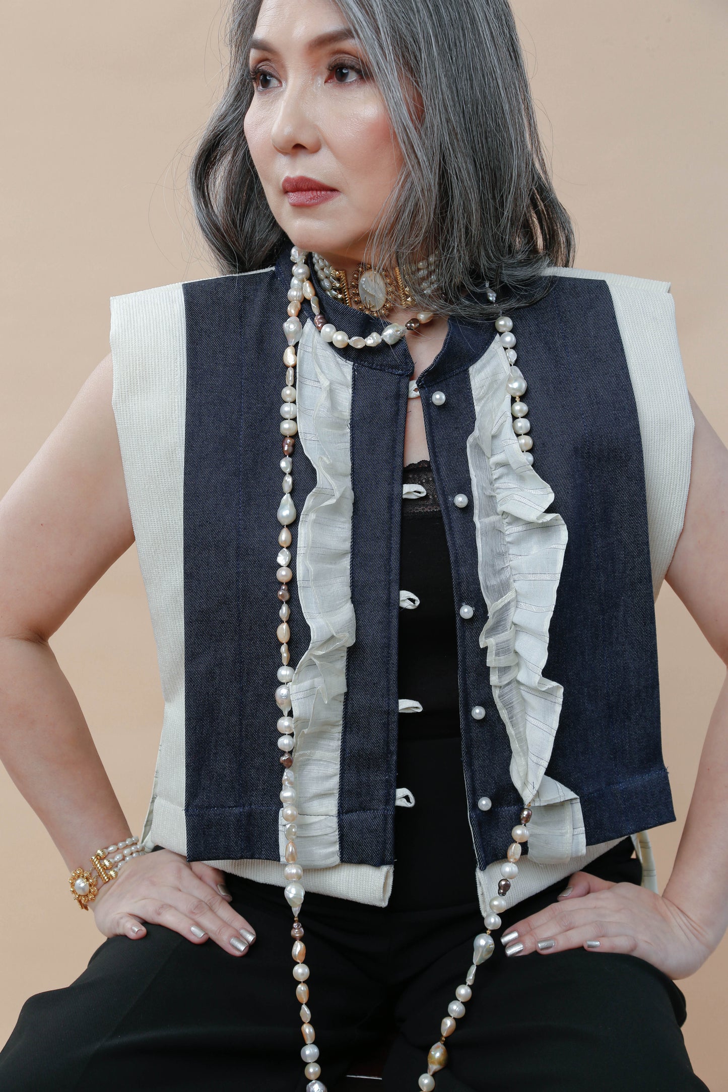 Barong Bib in Denim