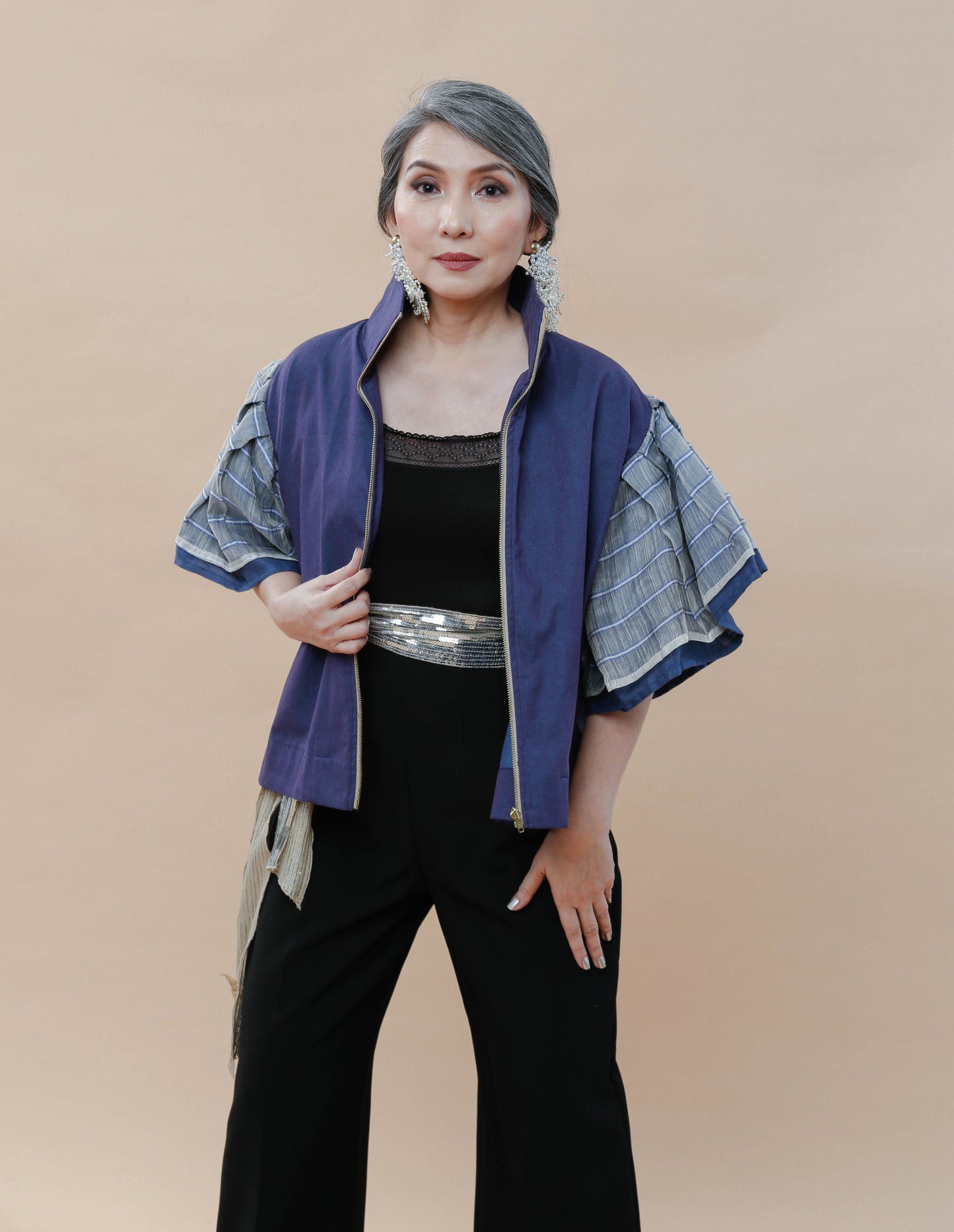Gantimpala in Stripes Blue Pina Weave of Aklan