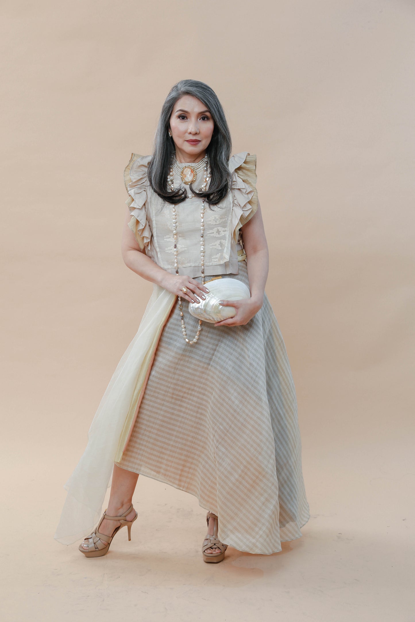 Barong Bib in Suksuk Handweave of Aklan