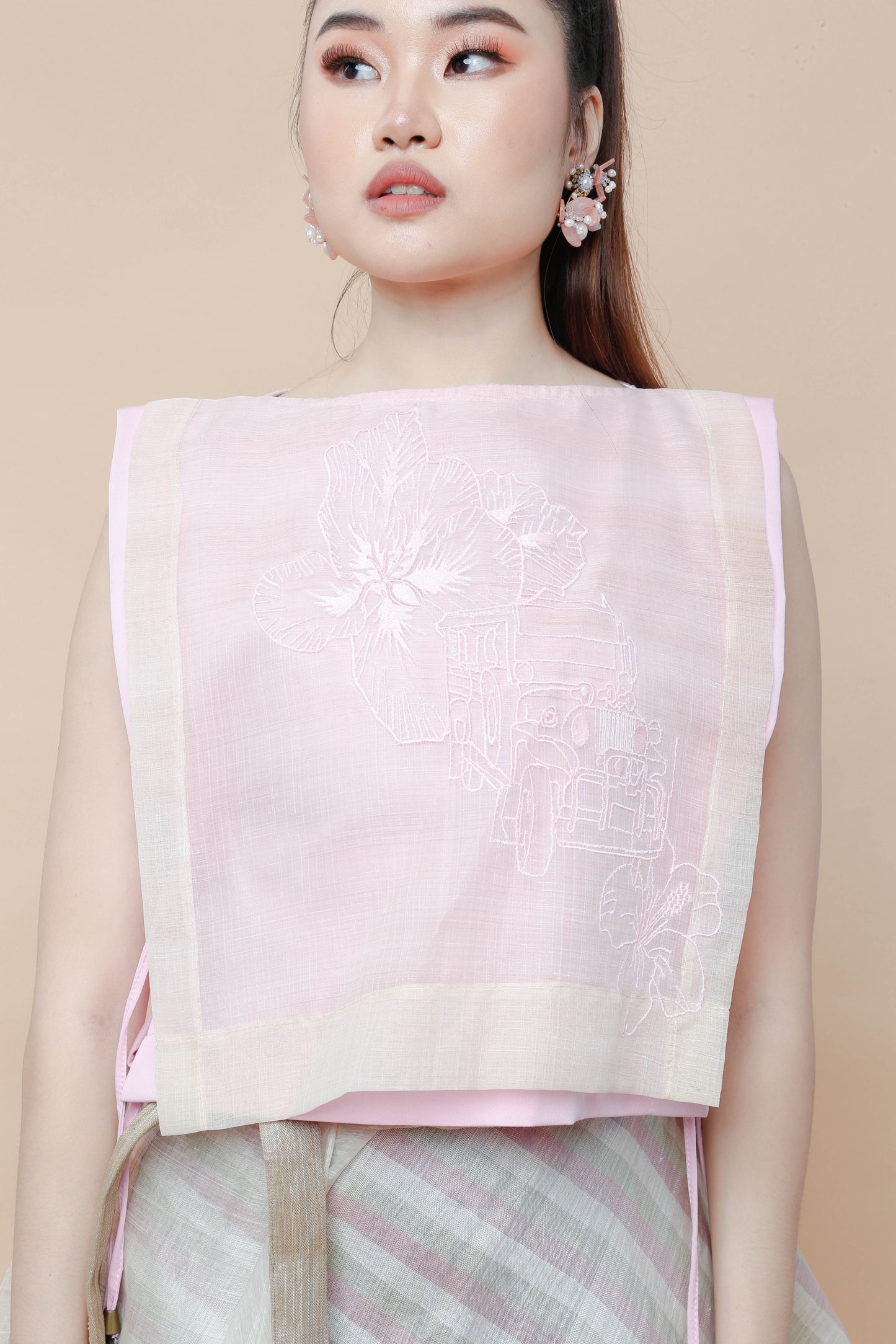 Gumamela Pink Barong Bib