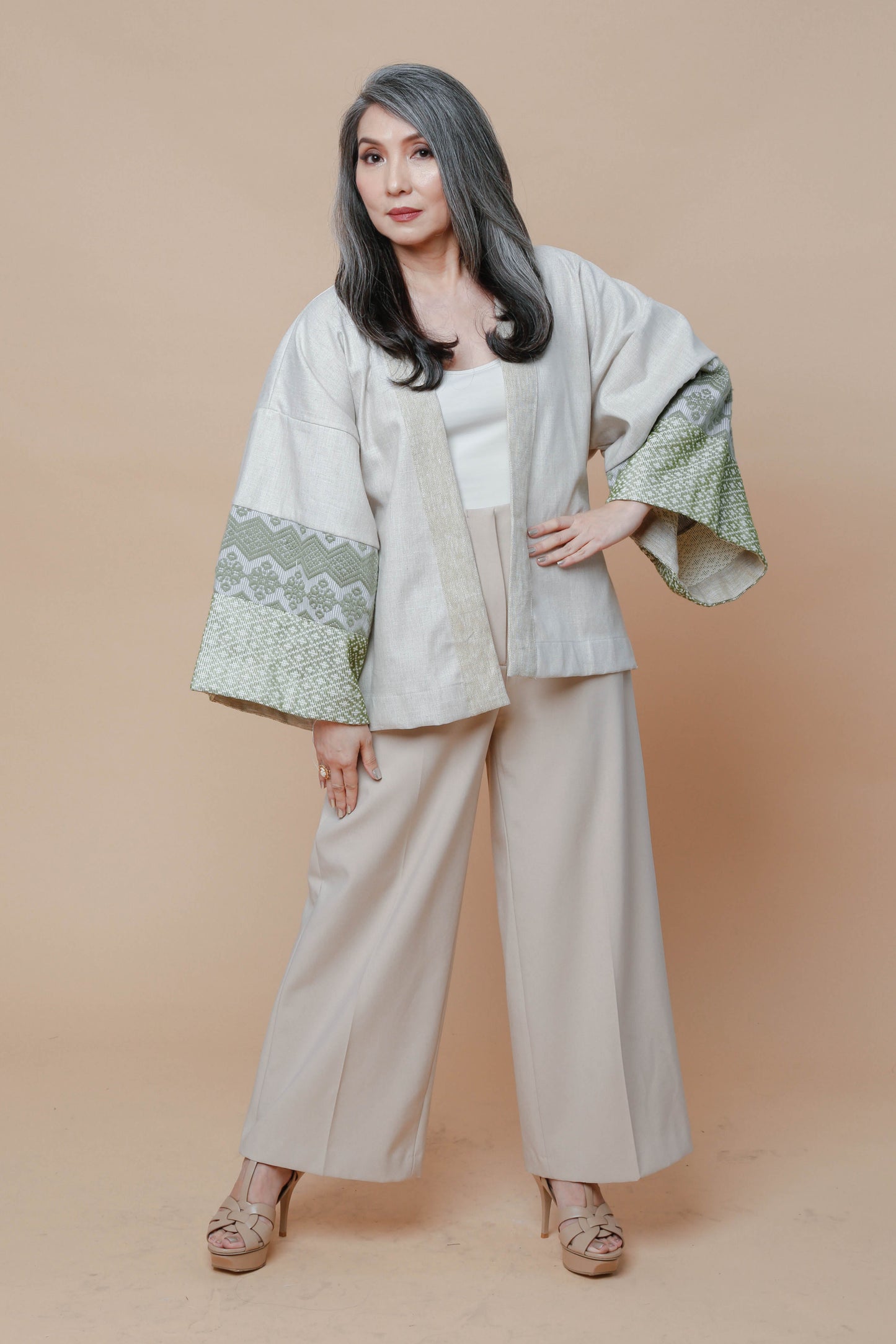 Gabing Mapayapa in Oatmeal Linen with Inabel