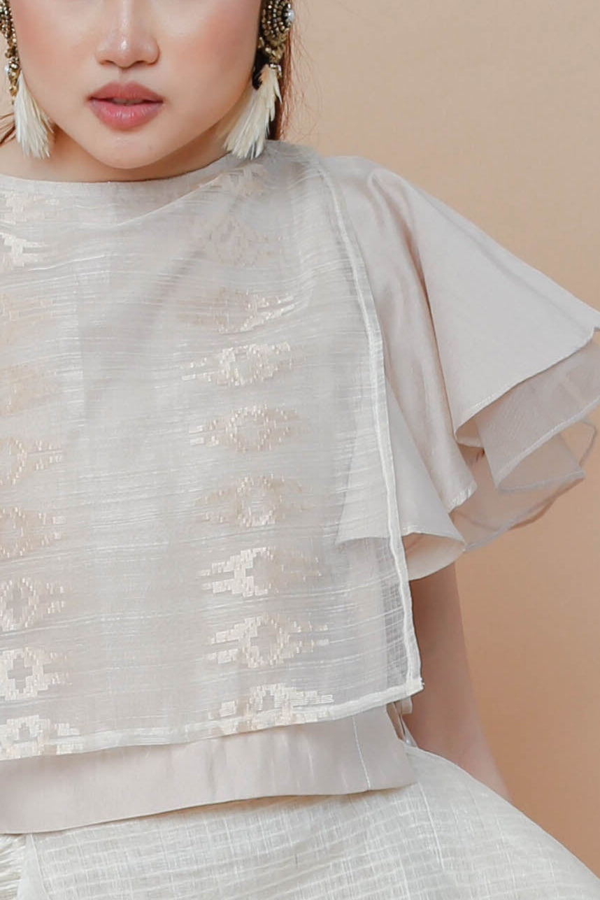 Encantada Suksuk Barong Bib with Sleeves