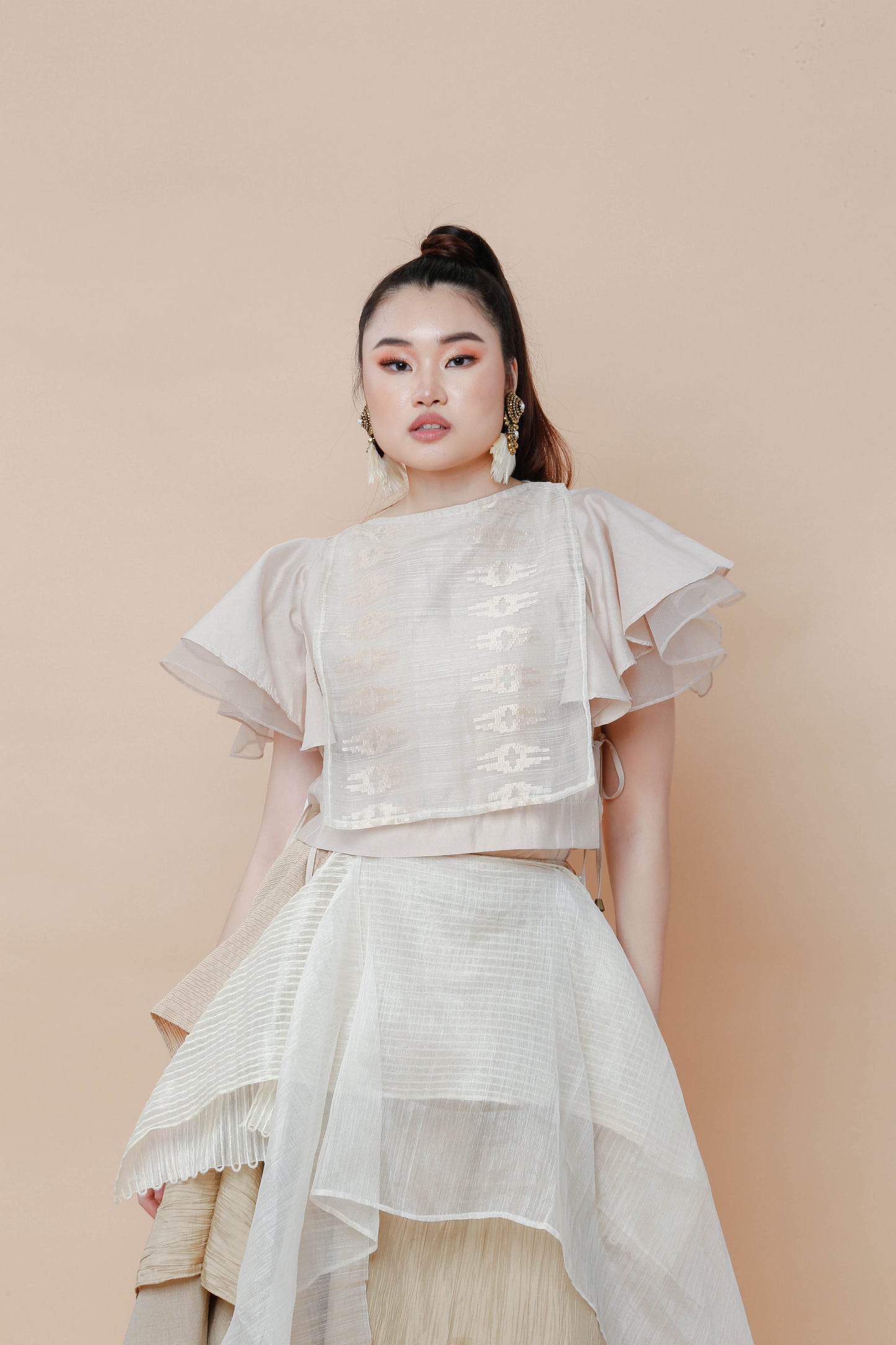 Encantada Suksuk Barong Bib with Sleeves