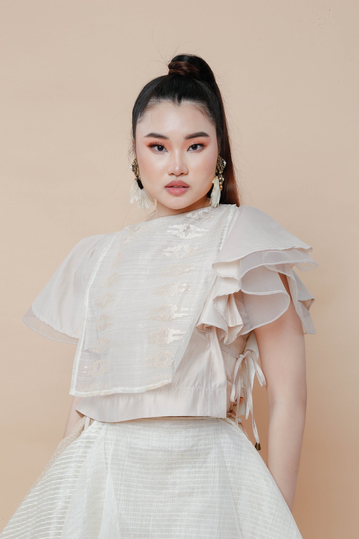 Encantada Suksuk Barong Bib with Sleeves