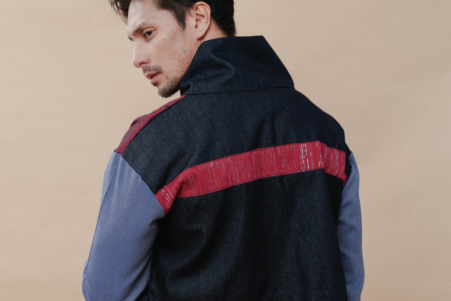 Rockstar Jacket in Maroon Blue
