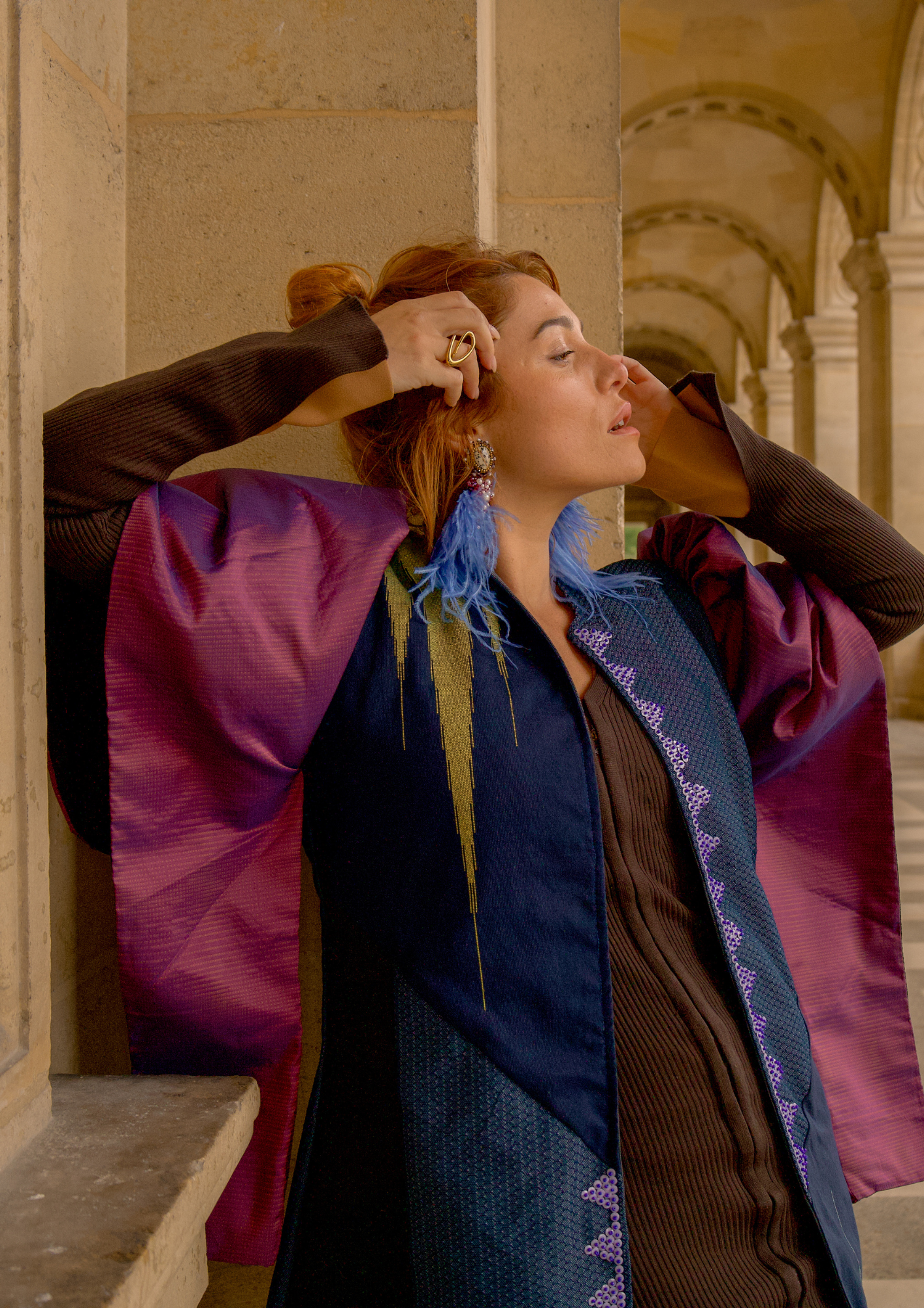 Mariposa Long Trench in Purple
