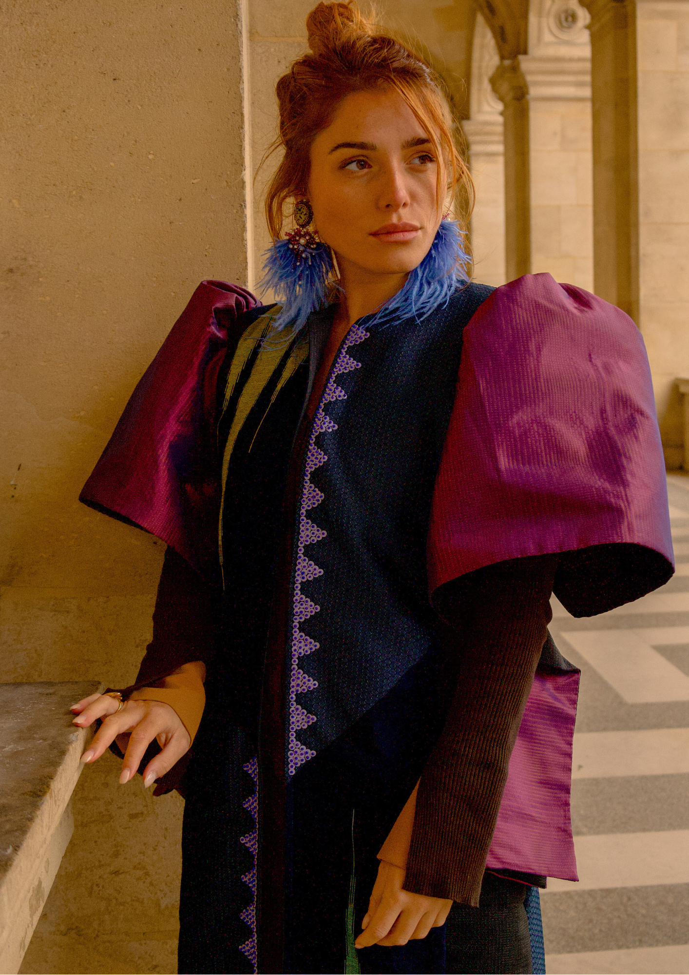 Mariposa Long Trench in Purple
