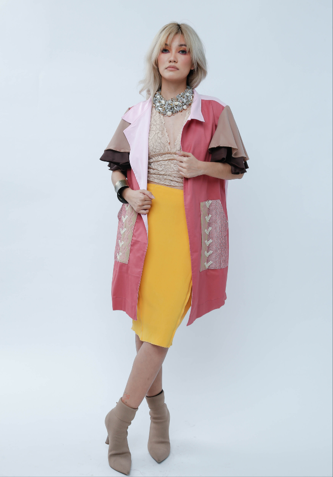Panganay Long Cover Up in Old Rose