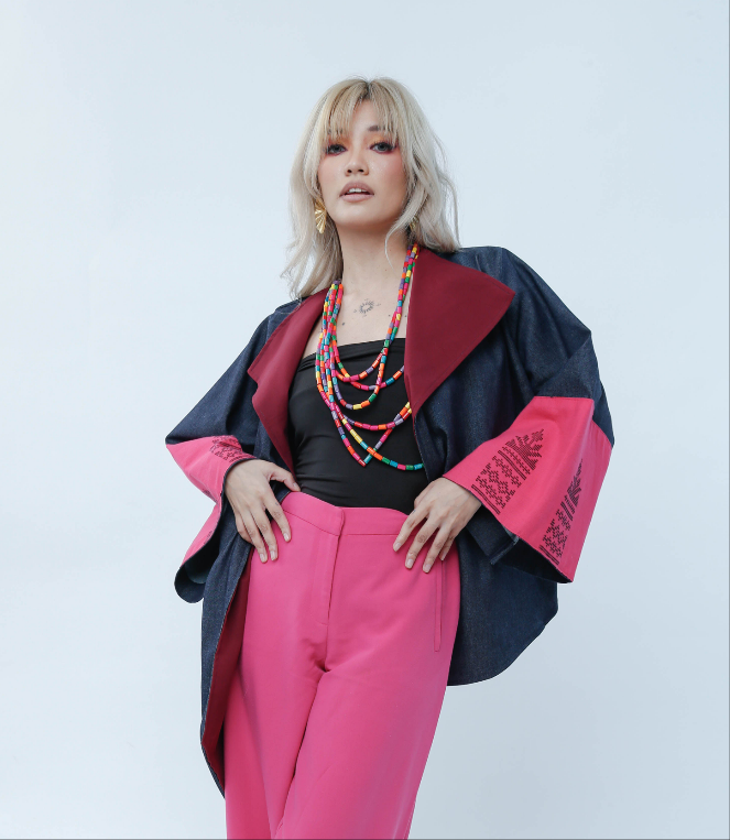 Kabogera Blazer in Pink Cotton Inaul