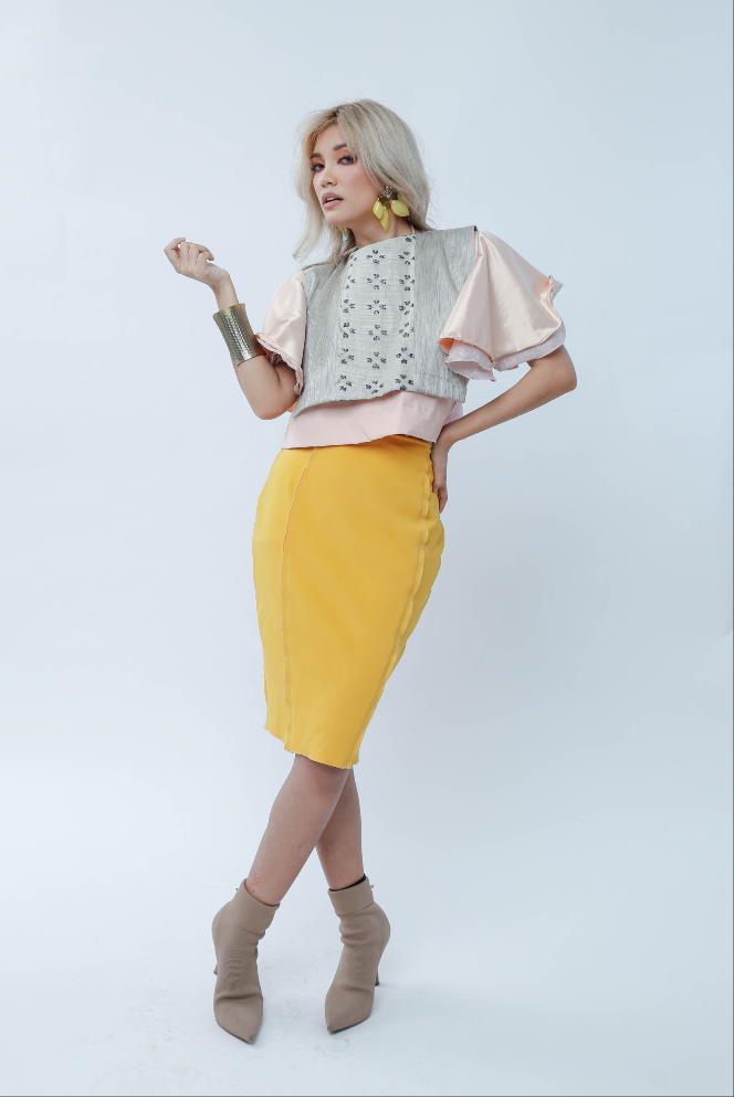 Diwata Bib in Suksuk Piña of Aklan with Bongga Sleeves