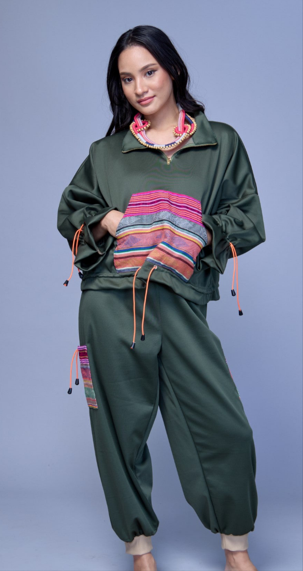 Galaw Jogger Pants and Jacket in Ifugao Weave