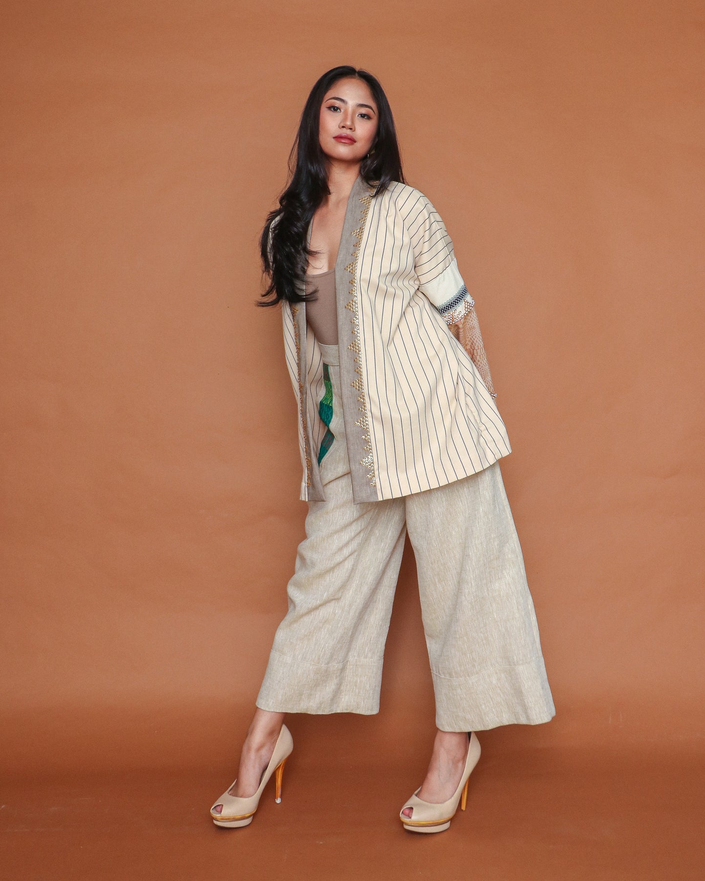 Gabing Mapayapa in Binakol and Contemporary Negros Weave Earth Tones (1 Line)