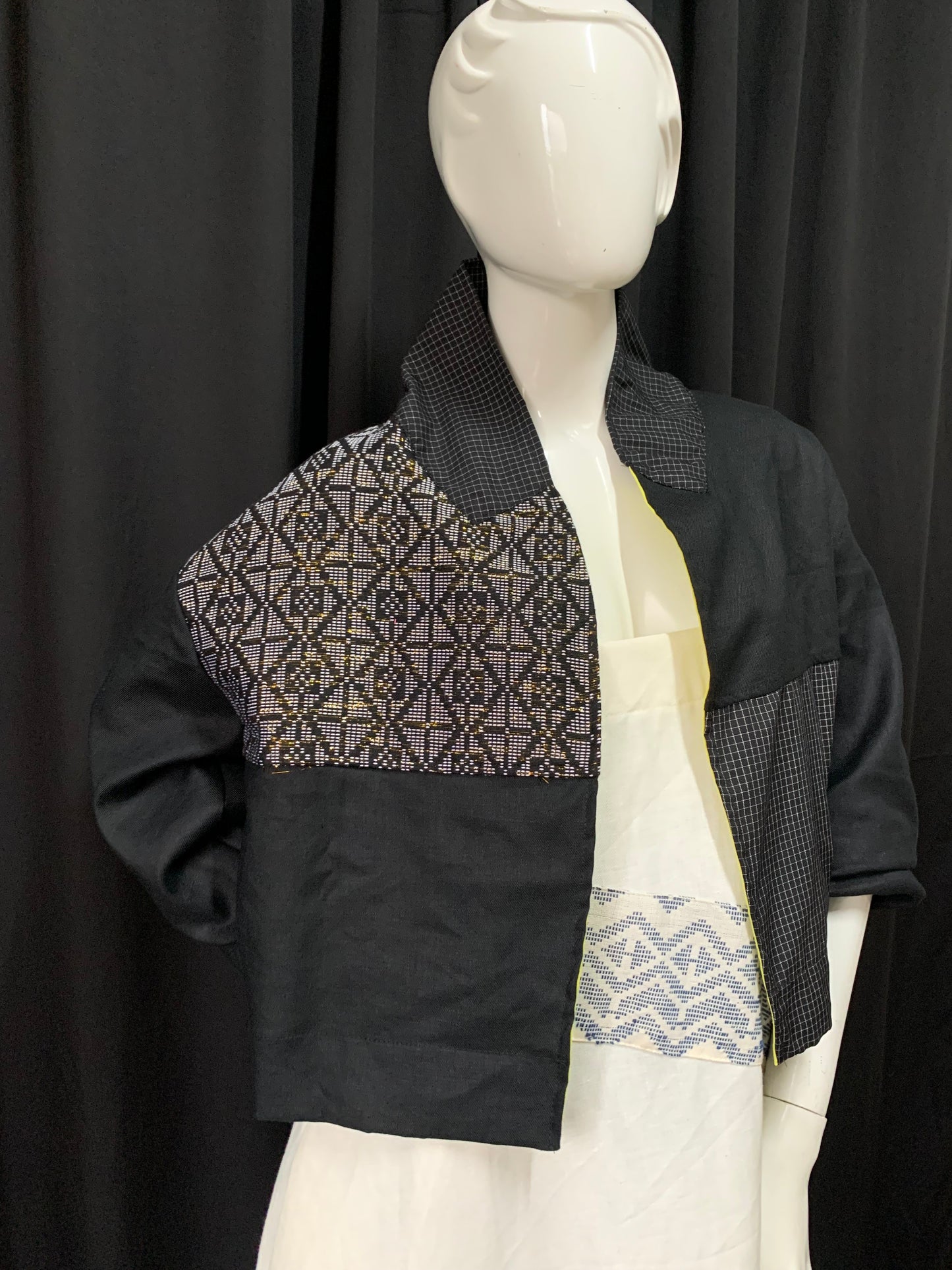 Pulmonia Backless Oversized Jacket in Black