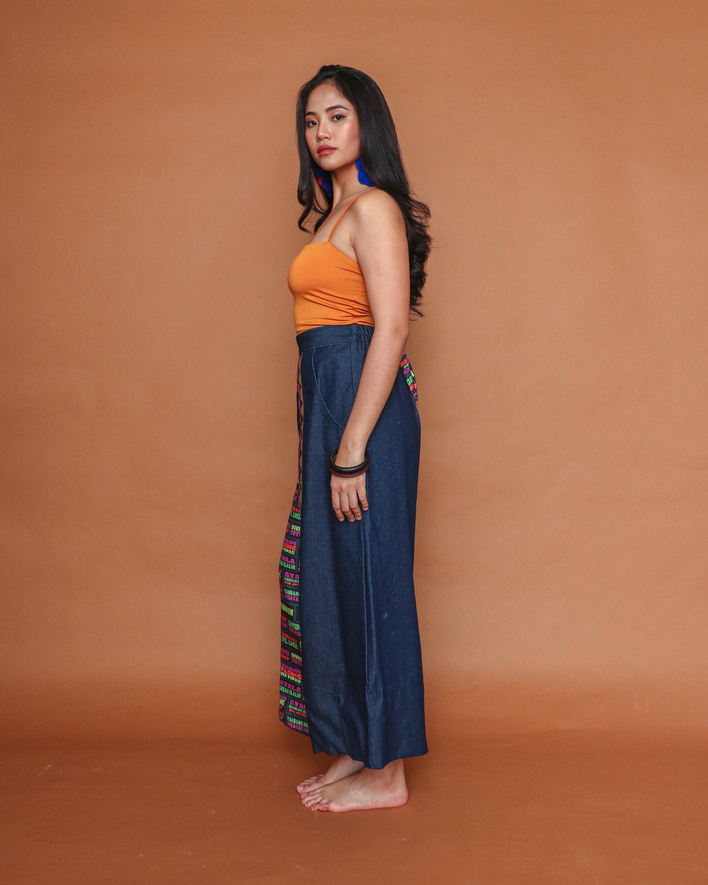 Laagan Pants with Deep Pockets in Denim and Langkit Strap