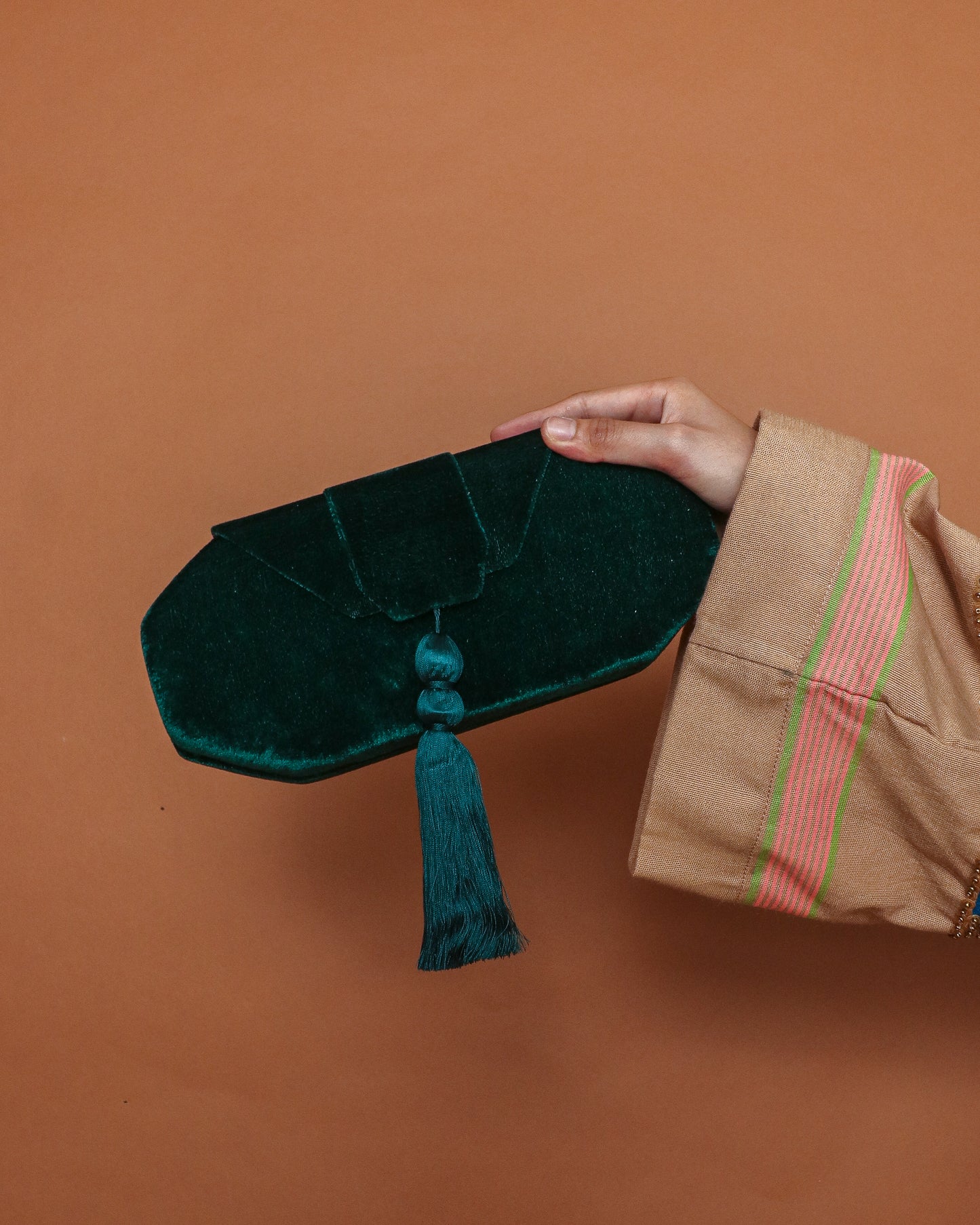 Esmeralda Tassel Clutch