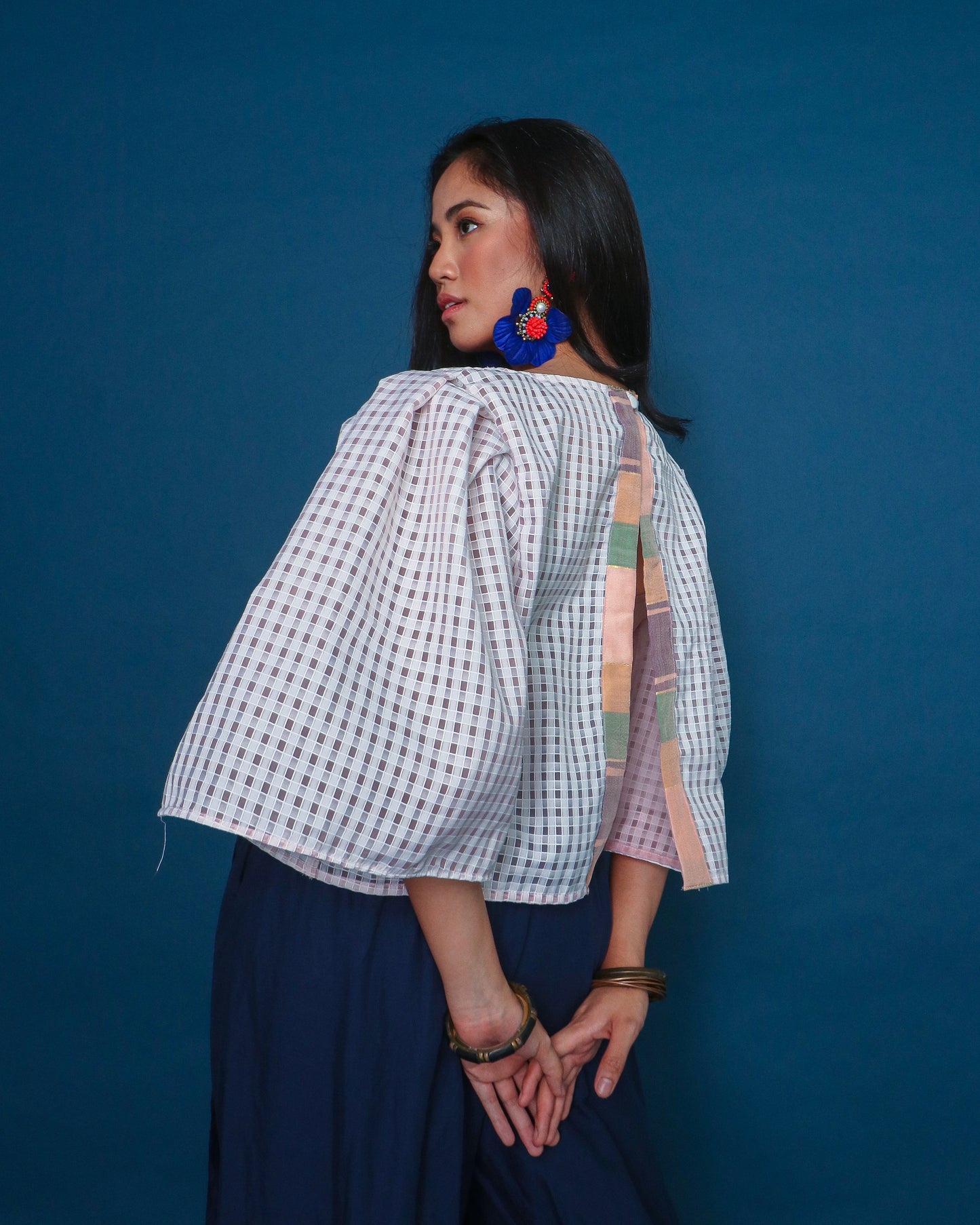 Blusang Puti with Puffed Sleeves & Langkit Strap of Marawi