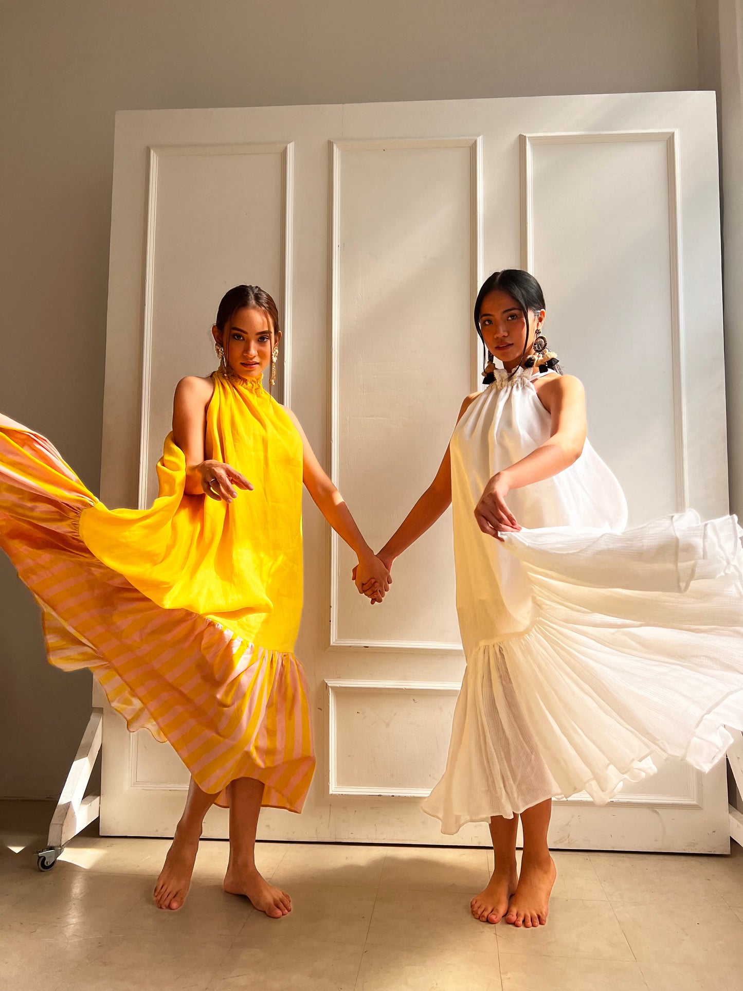 Diwata Flowy Dress in White