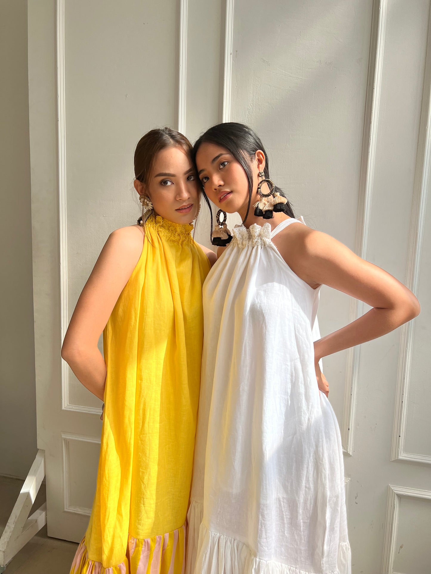 Diwata Flowy Dress in White