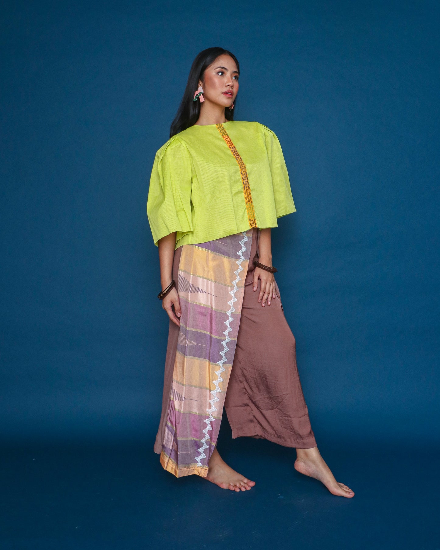 Blusang Dilaw with Puffed Sleeves & Langkit Strap of Marawi