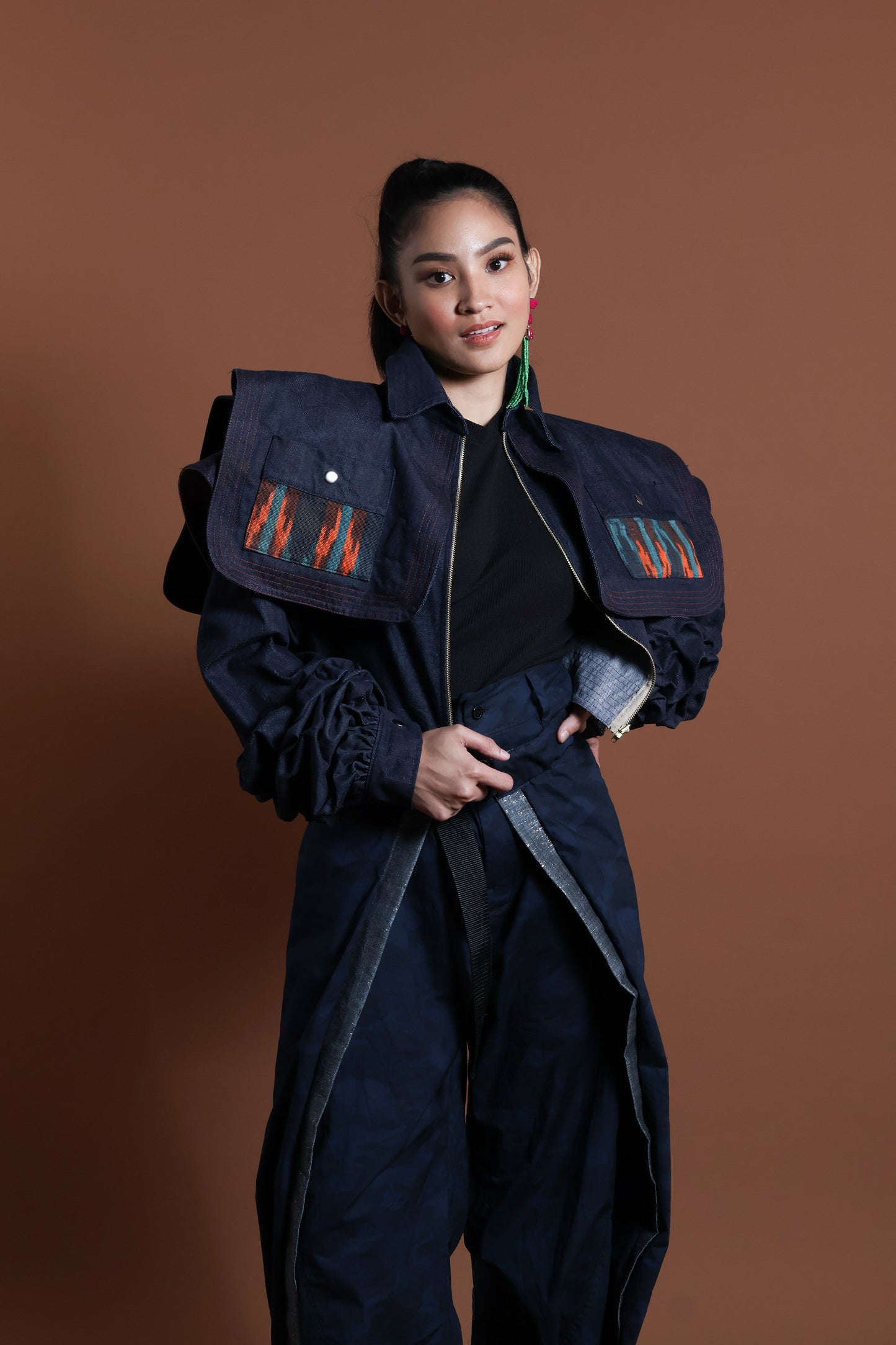 MATATAG ADJUSTABLE WIDE BLUE FATIGUE MILITARY