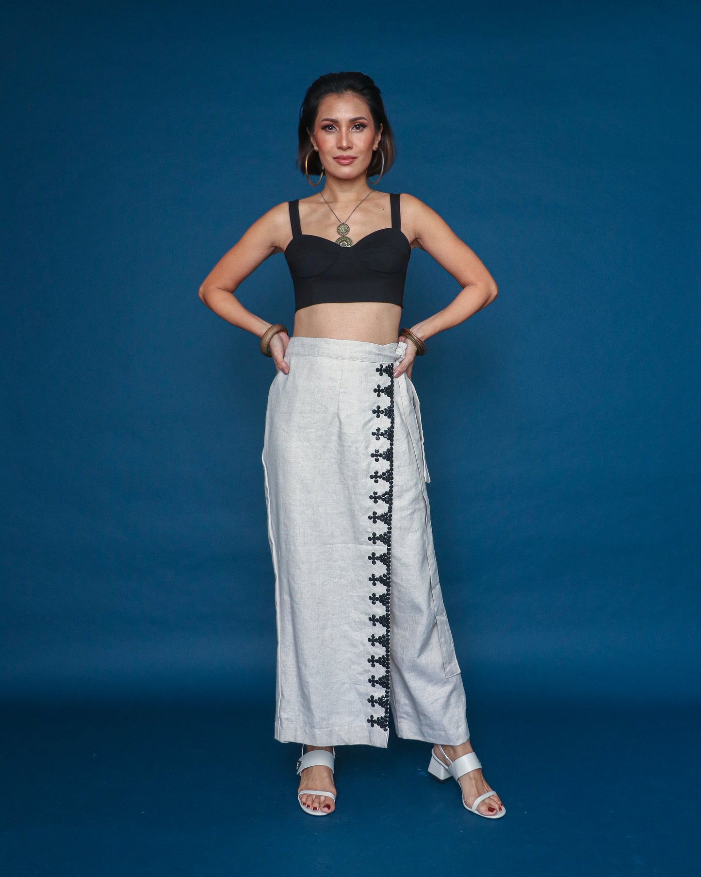 Lakwatsa Cream Pants Handwoven by T'boli Tribe