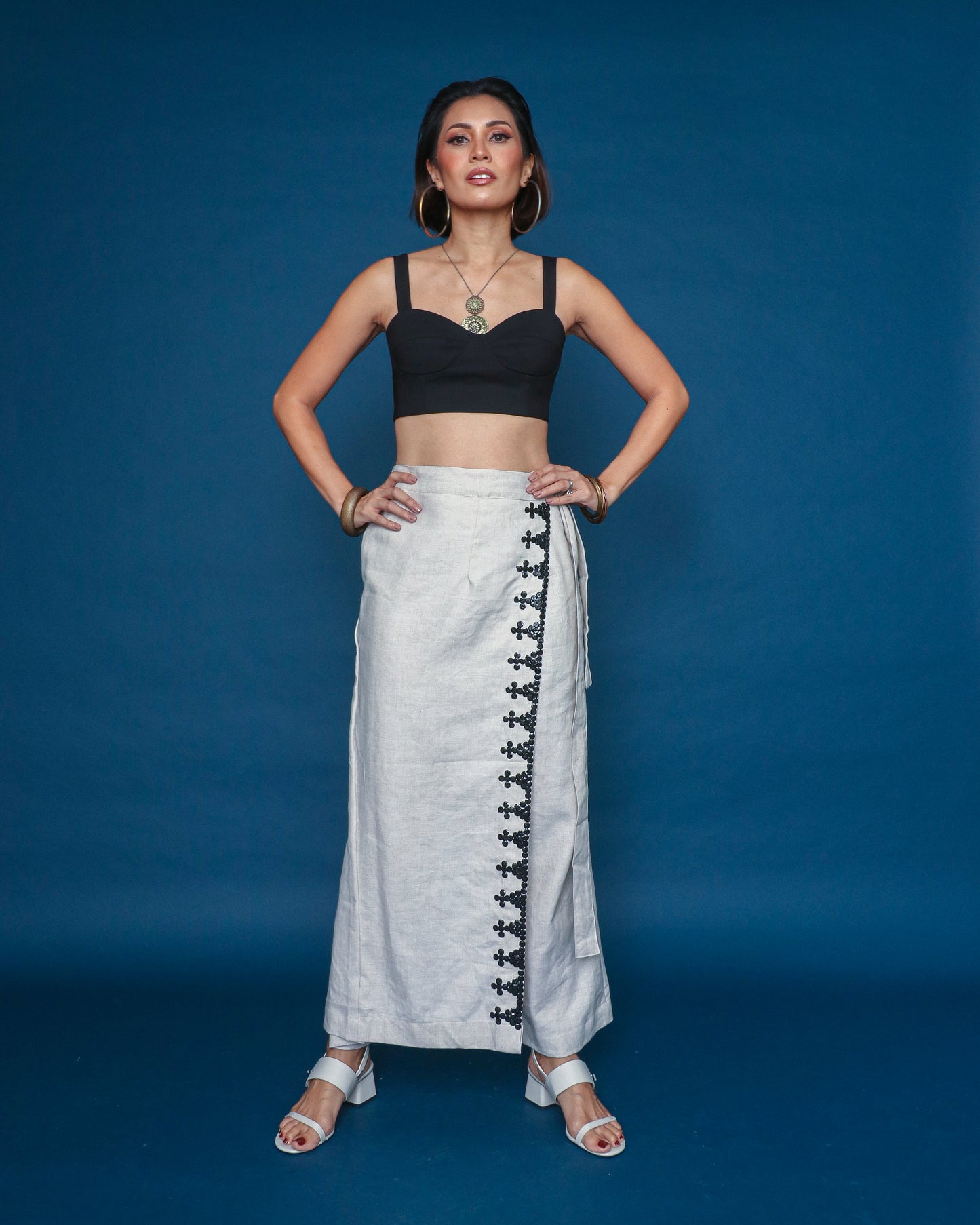 Lakwatsa Cream Pants Handwoven by T'boli Tribe
