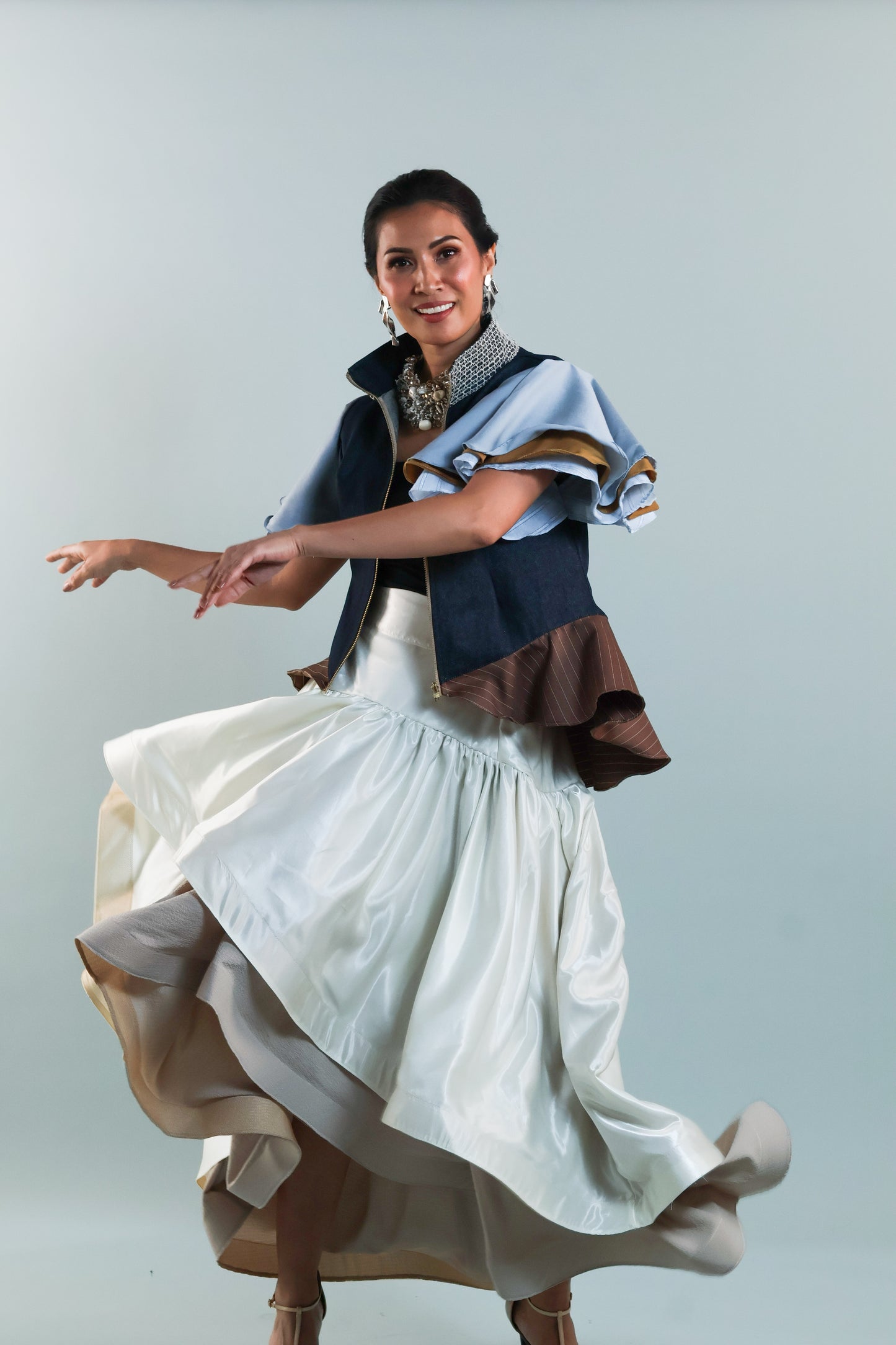 NEBUKADNEZZAR SKIRT IN OFF WHITE