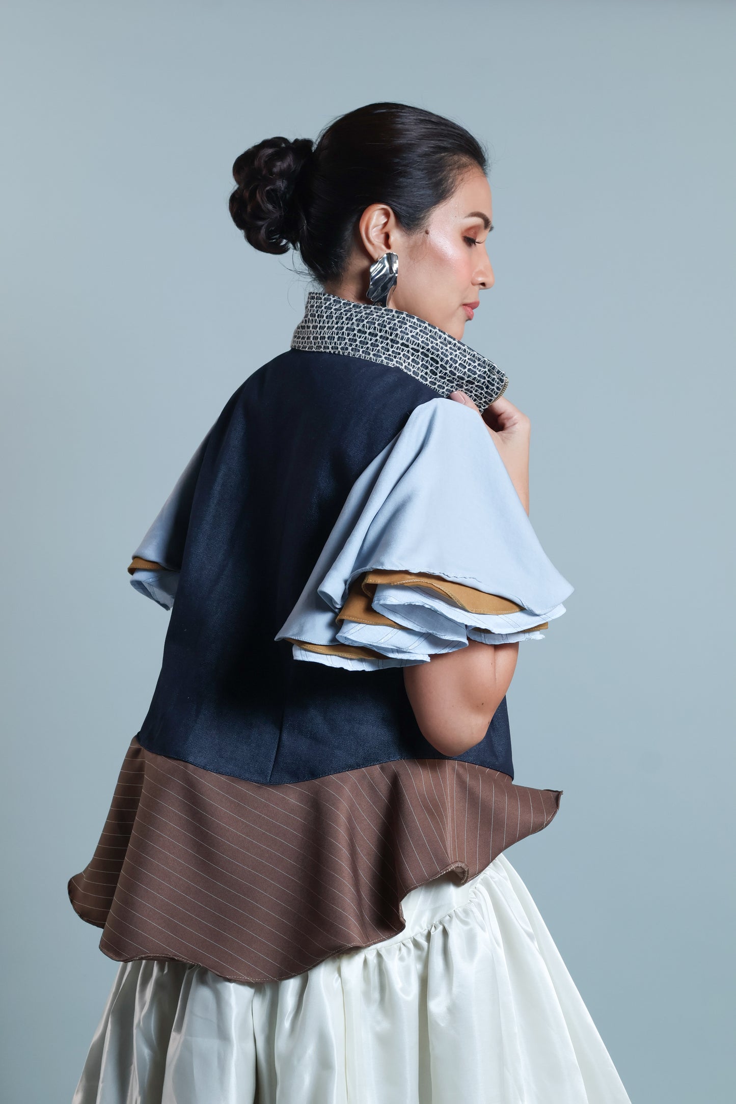 SHALAH DENIM JACKET WITH CALLADO COLLAR