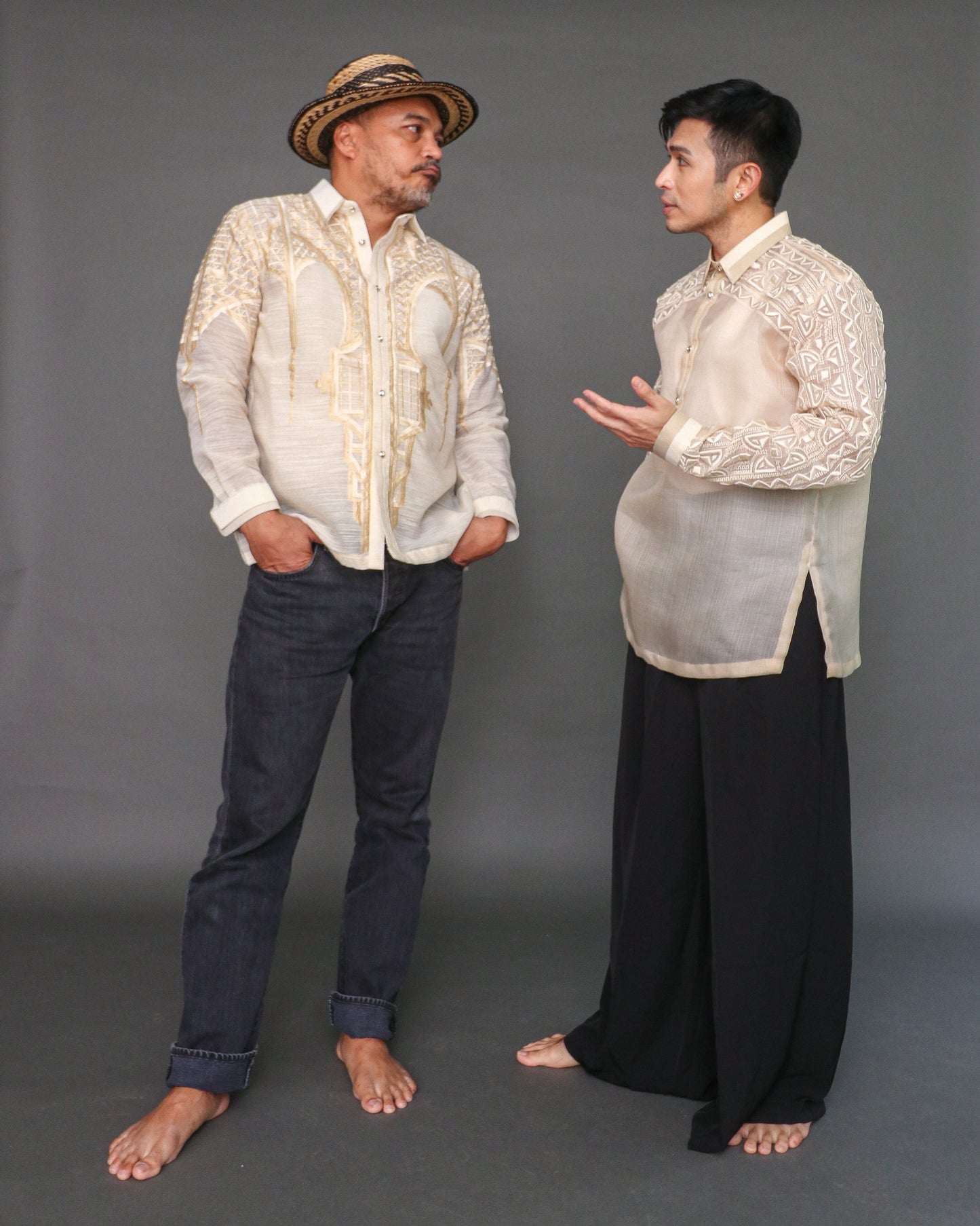 Maginoo Premium Pina Barong for Men in Geometric Pattern by Berches