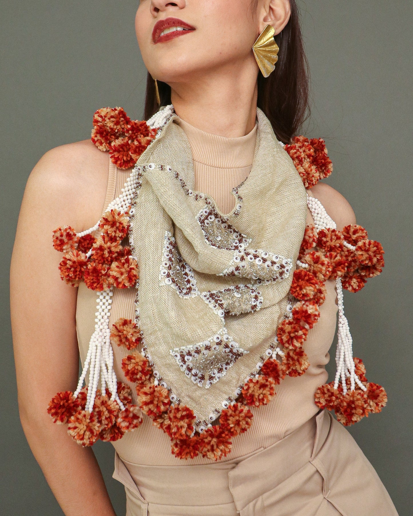 Tangkulo Scarf of Bagobo in Digos in Dark Brown