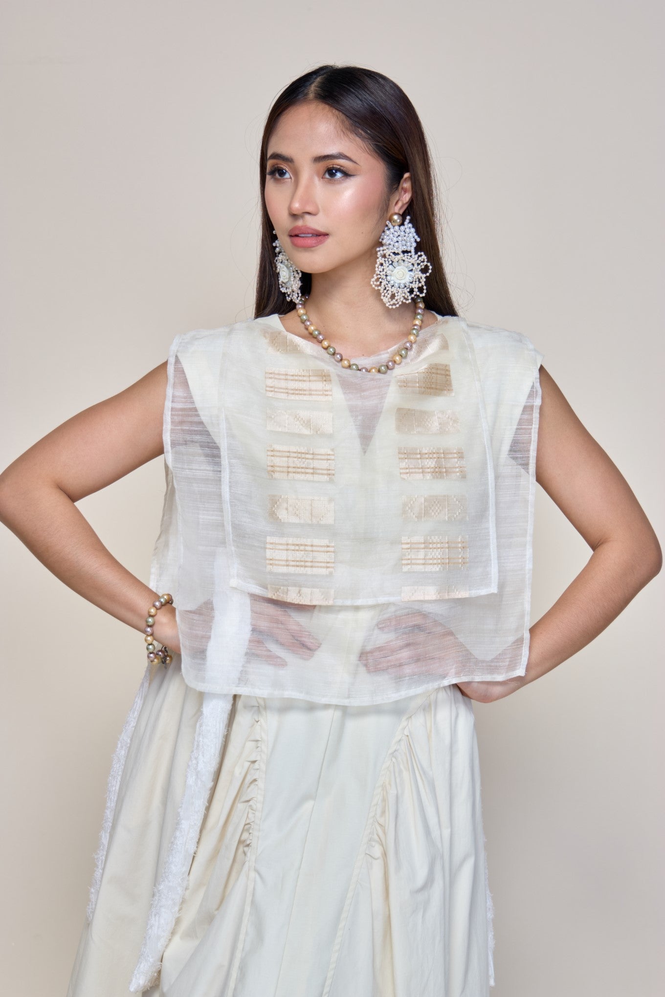 Tadhana Suksuk Piña Barong of Aklan Bib