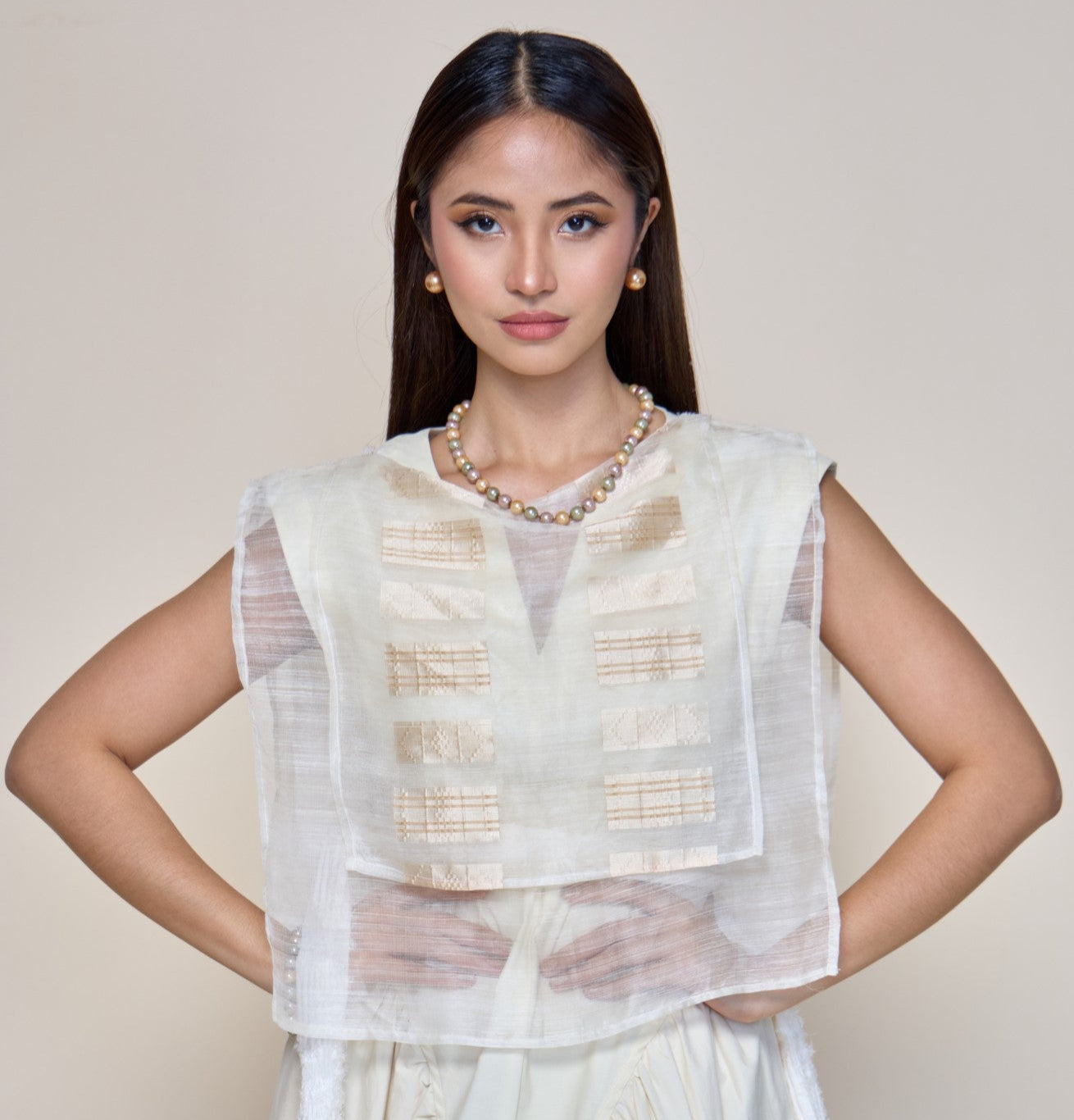 Tadhana Suksuk Piña Barong of Aklan Bib