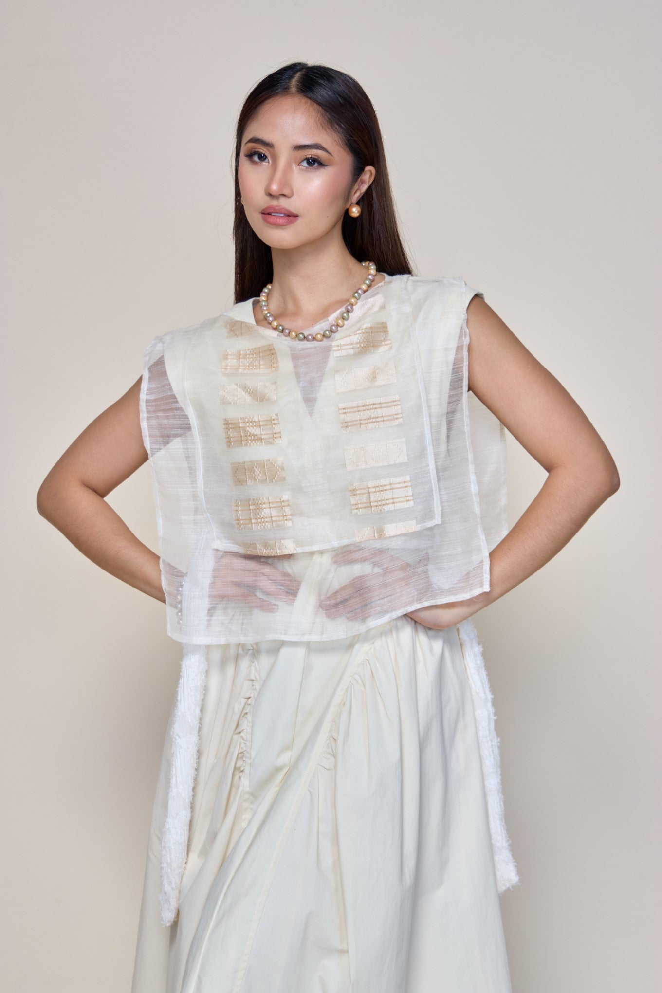 Tadhana Suksuk Piña Barong of Aklan Bib