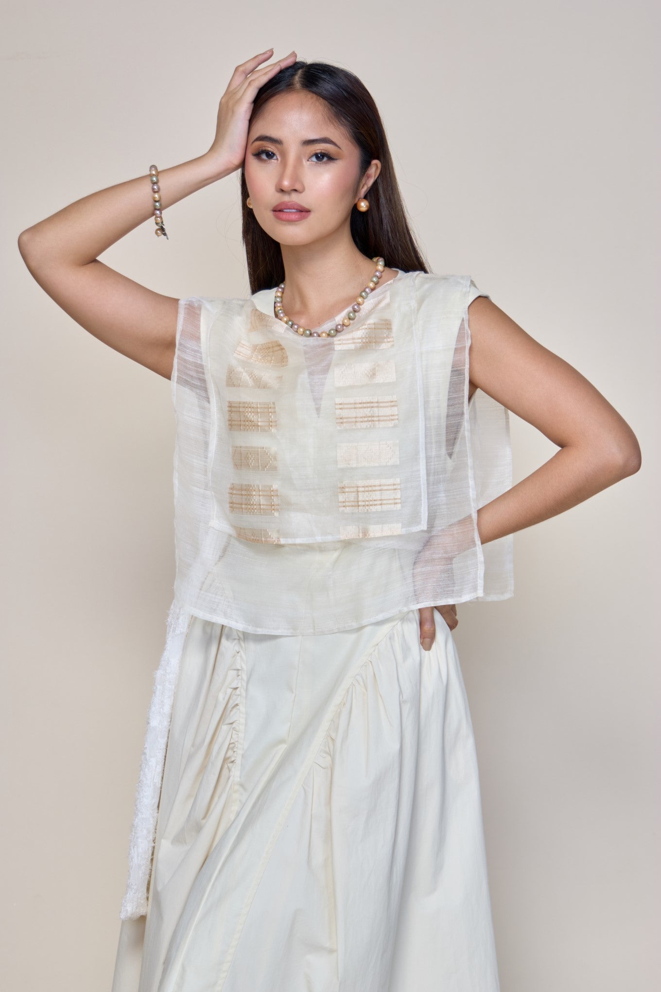 Tadhana Suksuk Piña Barong of Aklan Bib