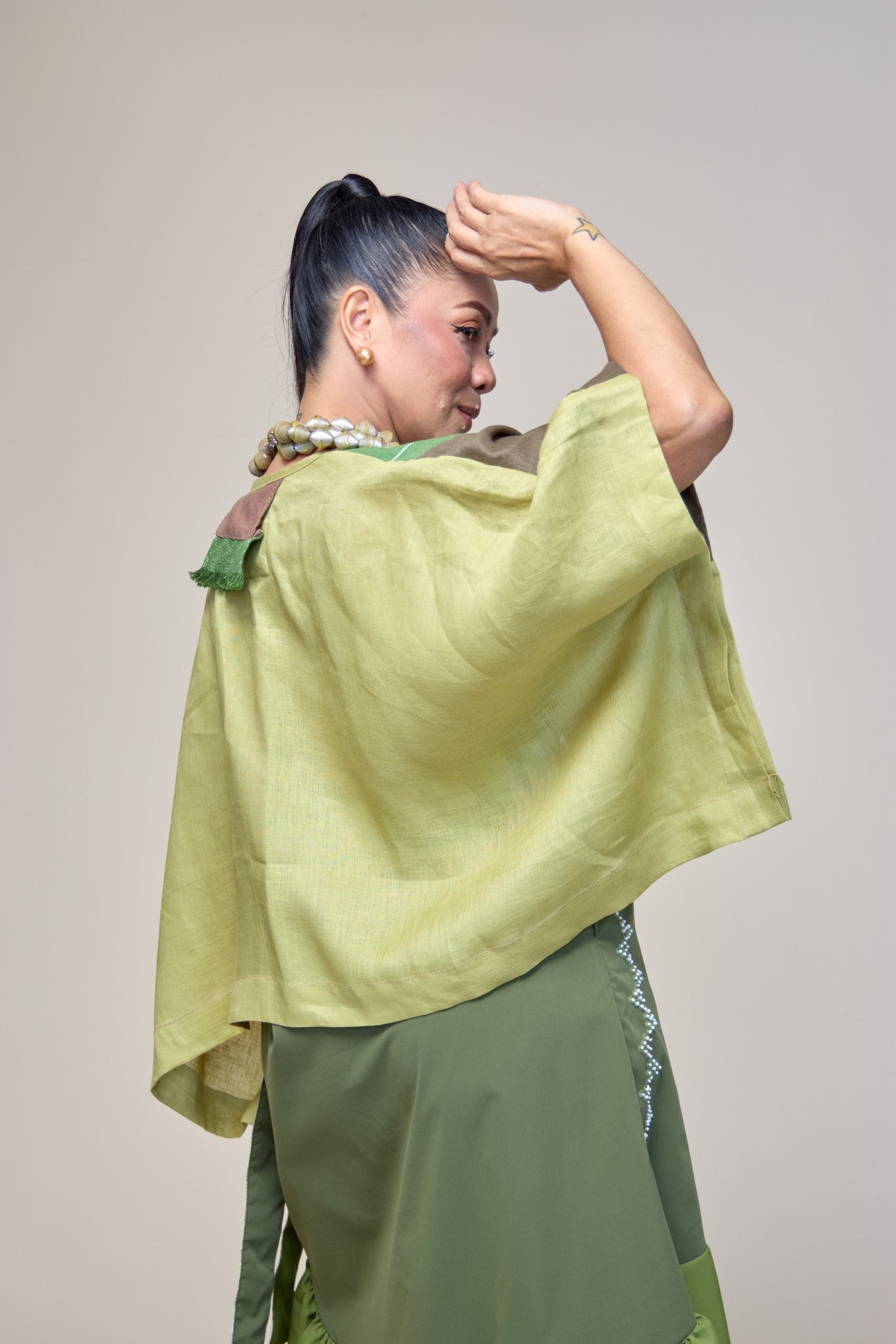Kalikasan Heritage Poncho in Cotton Tnalak of Cotabato