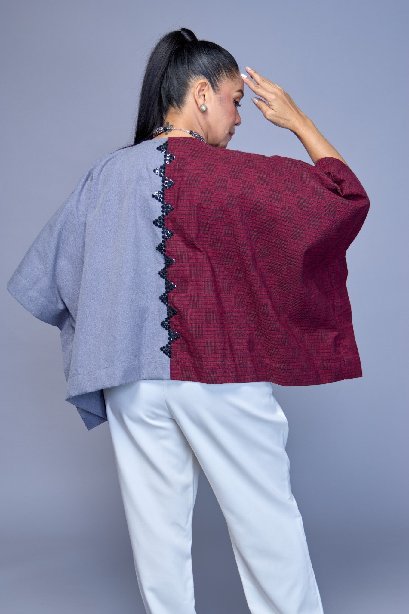 Dugong Bughaw Poncho in Deep Purple Inaul of Maguindanao