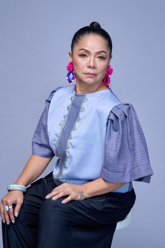 Pahinga Reversible Top with 100% Cotton Contemporary Weave of Kabangkalan Negros